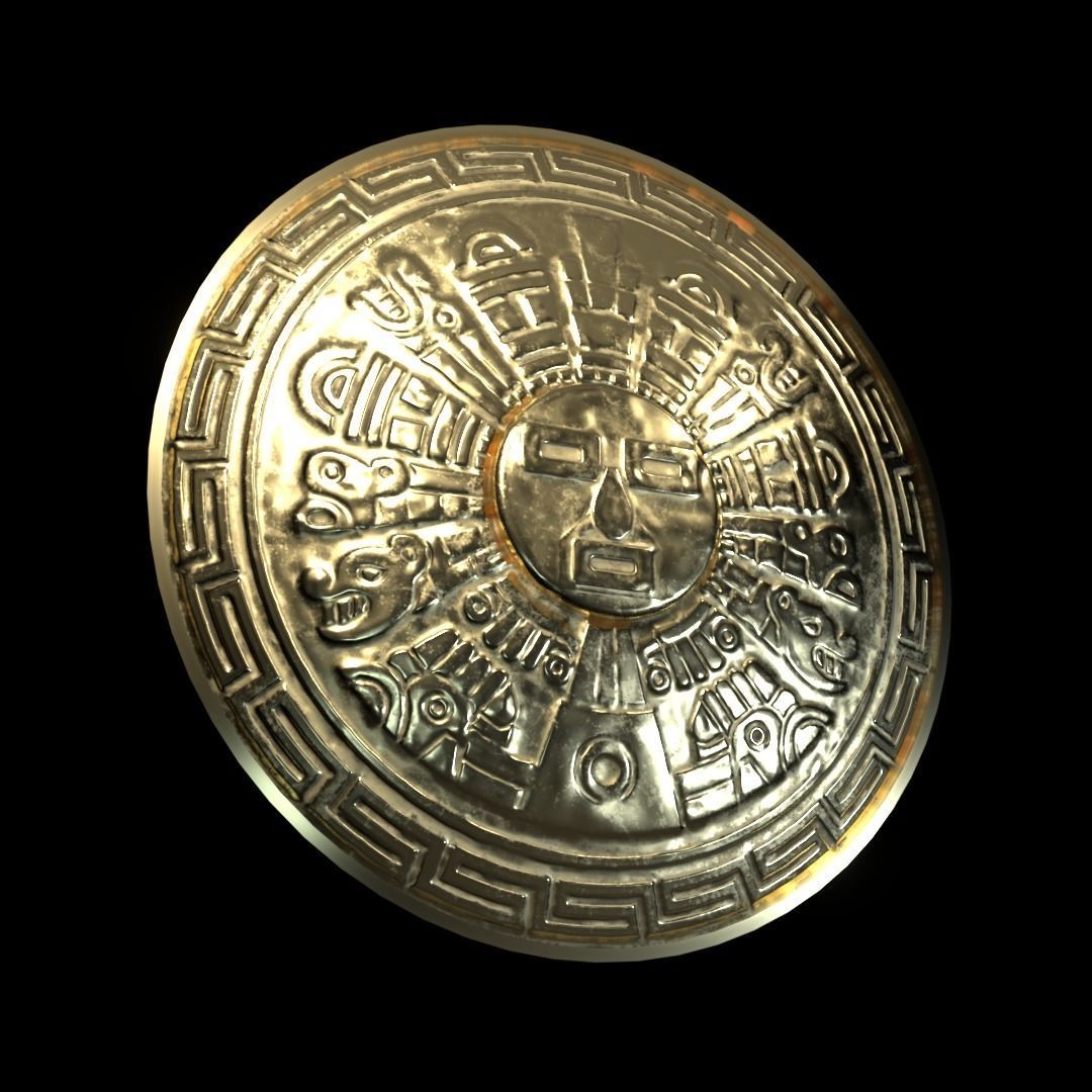 Gold Shield - Inca Empire 3D model_1