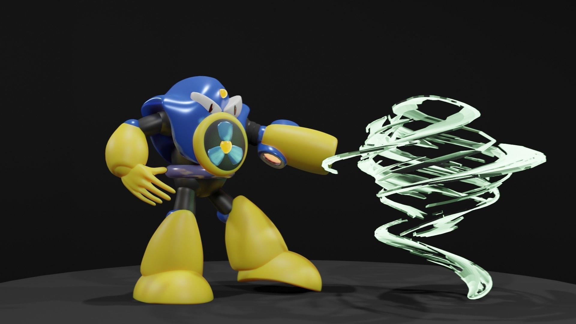 Airman toy robot Low-poly 3D model_6