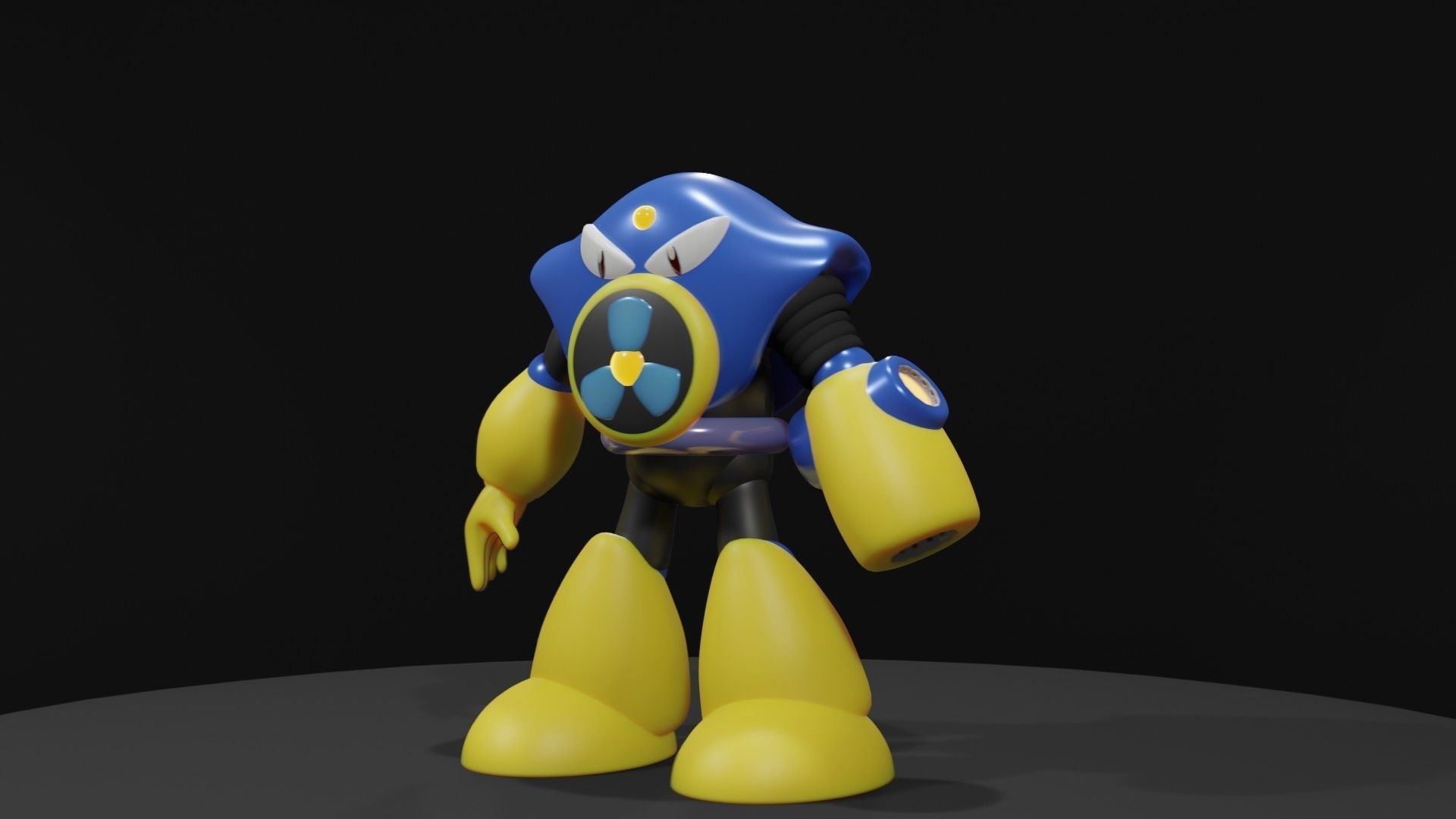 Airman toy robot Low-poly 3D model_3