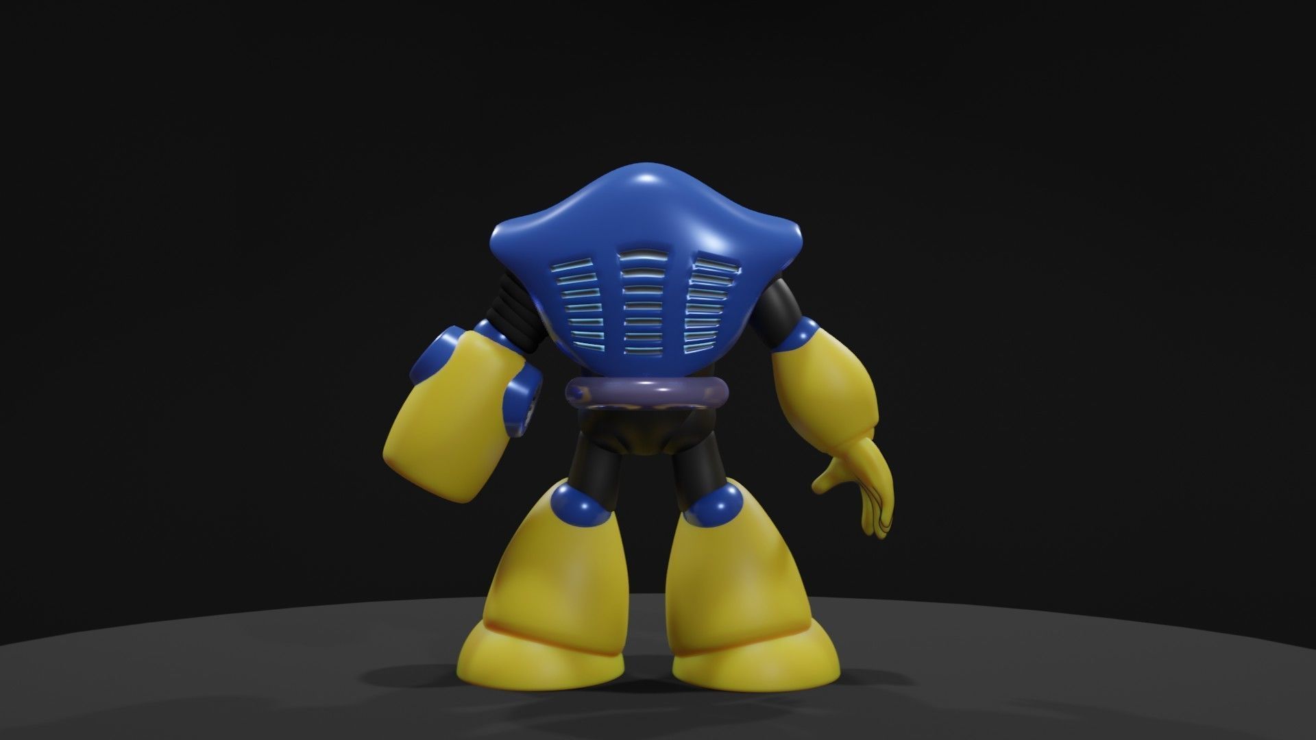 Airman toy robot Low-poly 3D model_2