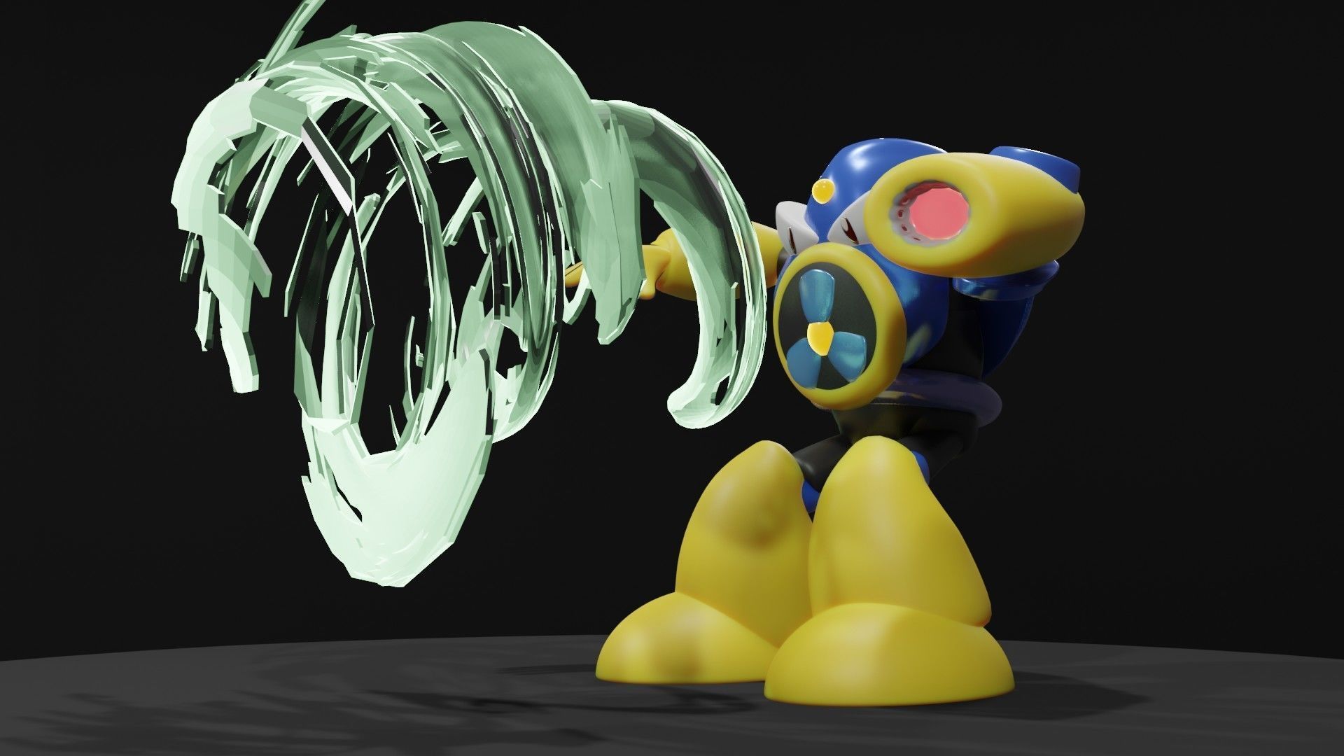 Airman toy robot Low-poly 3D model_9