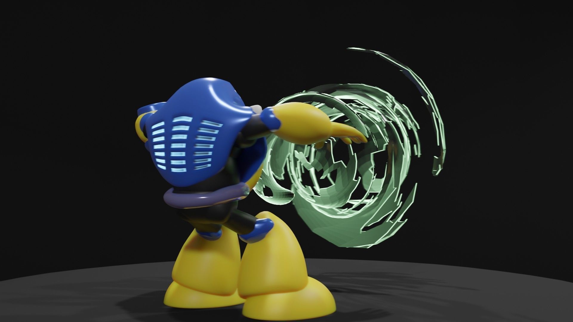 Airman toy robot Low-poly 3D model_8