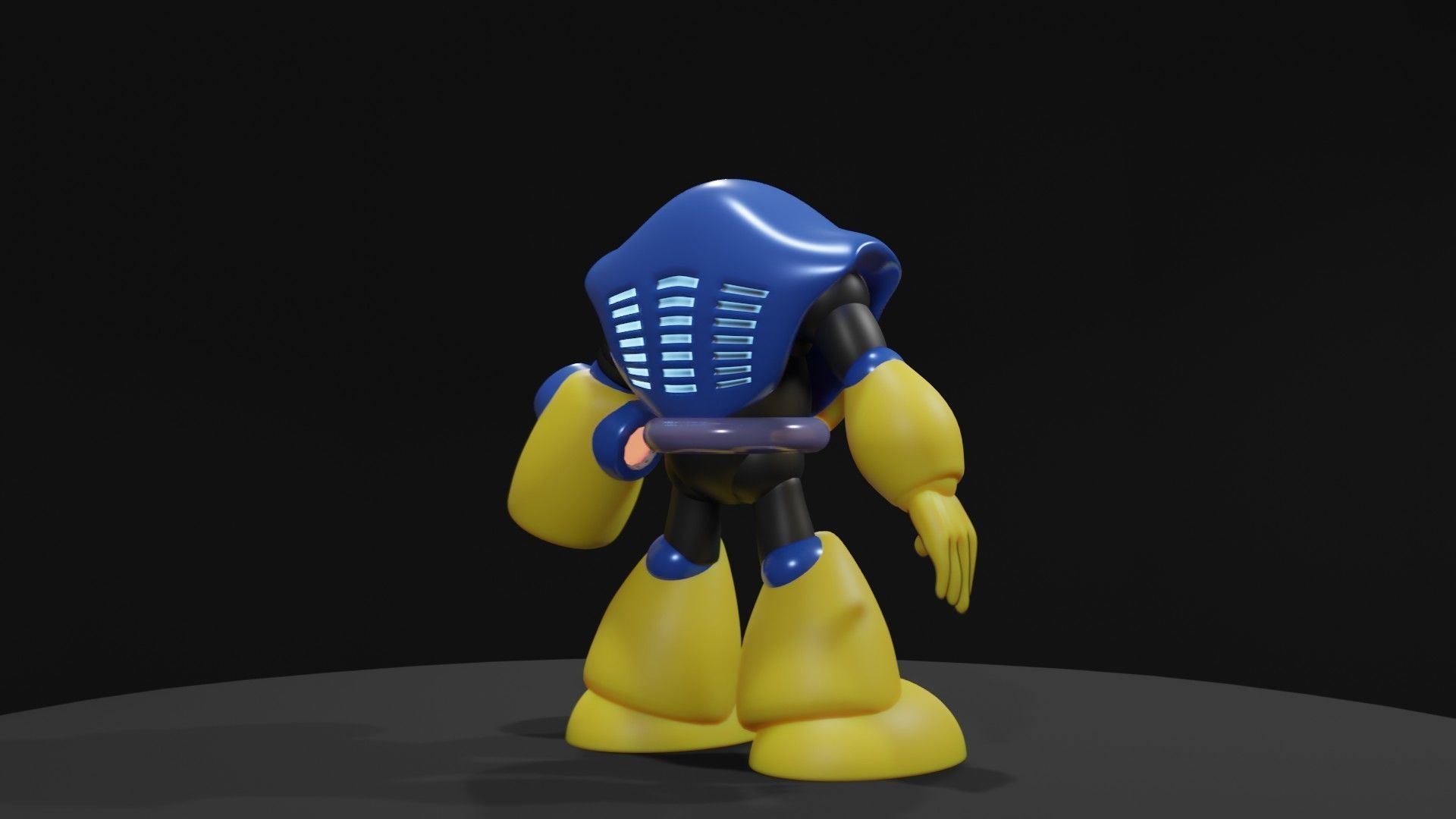 Airman toy robot Low-poly 3D model_4
