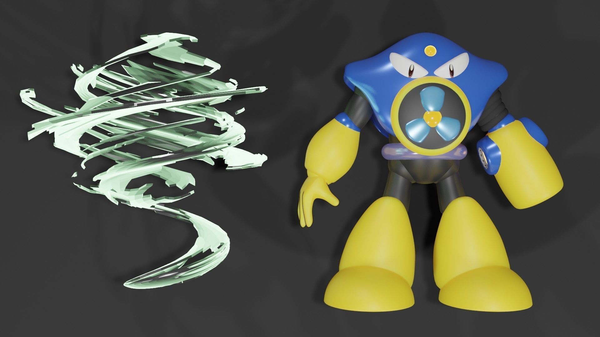 Airman toy robot Low-poly 3D model_5