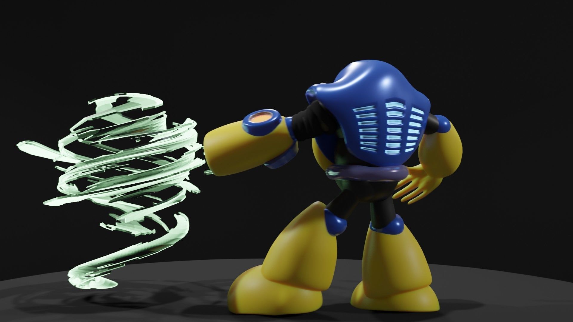 Airman toy robot Low-poly 3D model_7