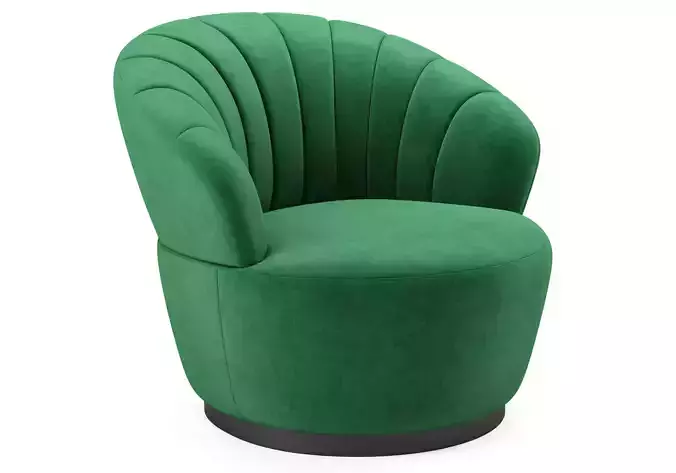 Billow Tufted Performance Velvet Swivel Chair