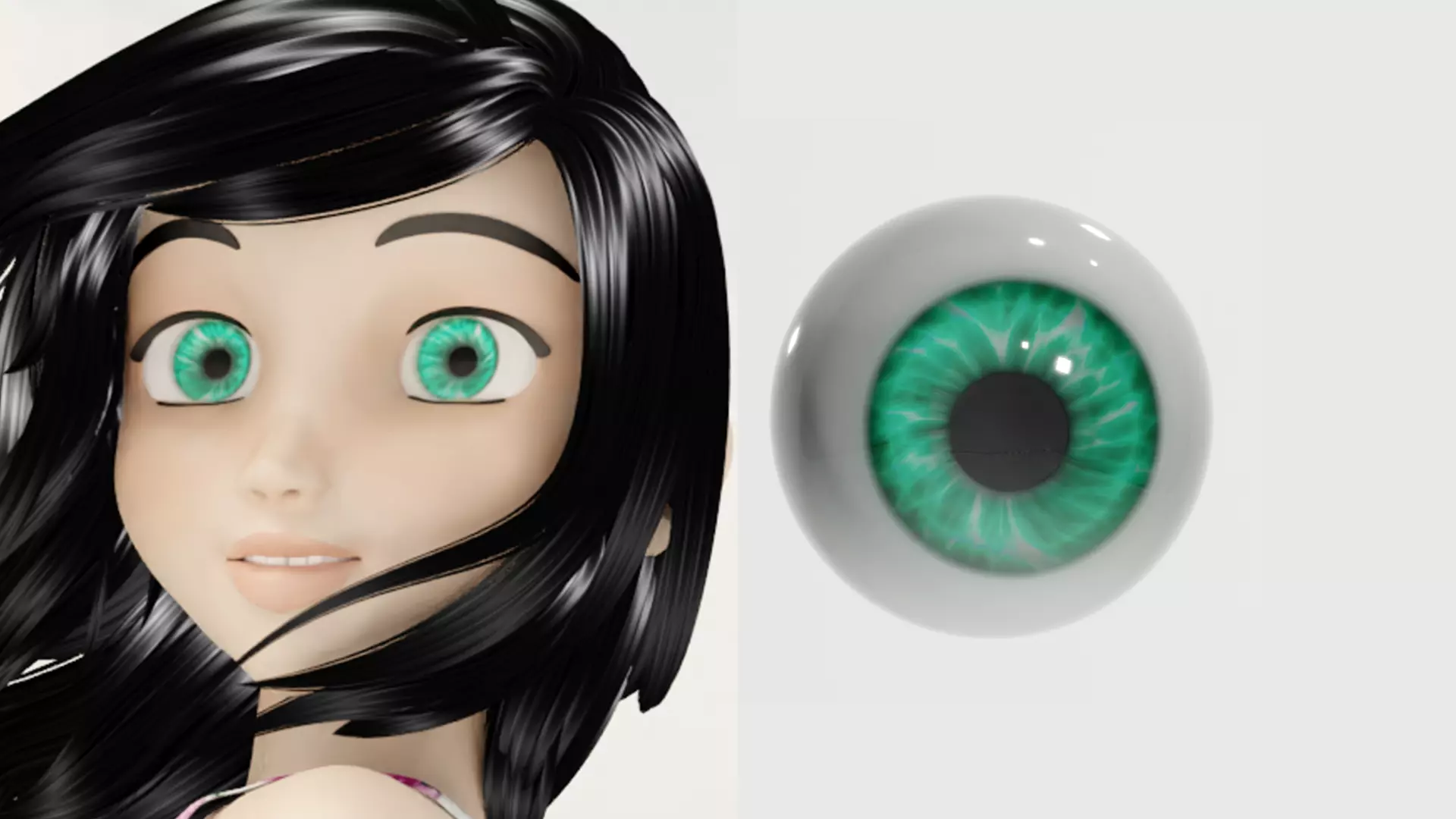 Cartoon Style Eye 3D model