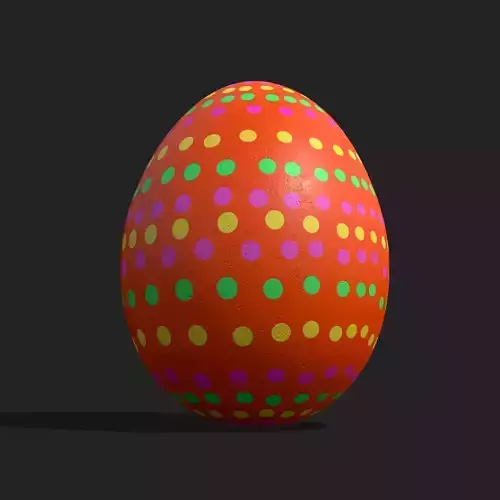 Easter Egg Orange Spotted 