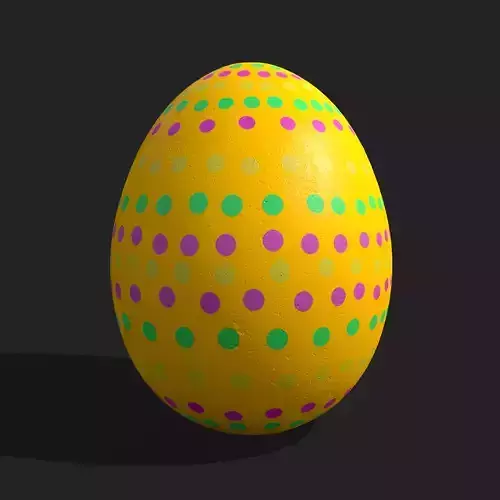 Easter Egg Yellow Spotted