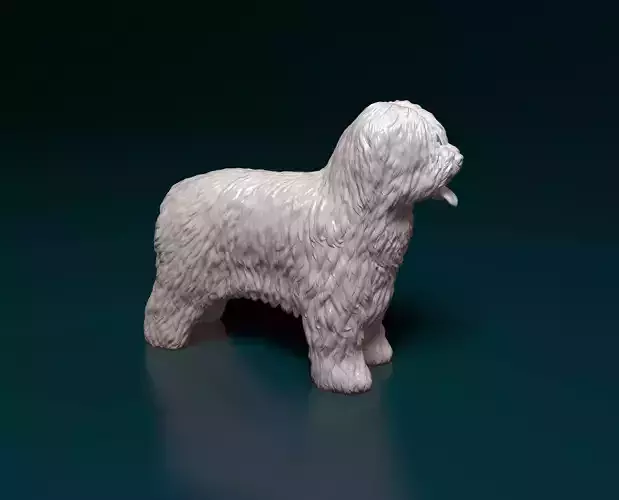 Briard figurine of dog 3D print model