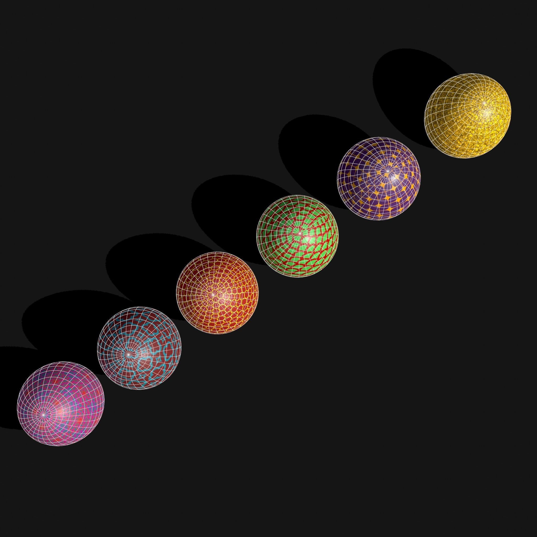 Easter Eggs Designs One Low-poly 3D model_10