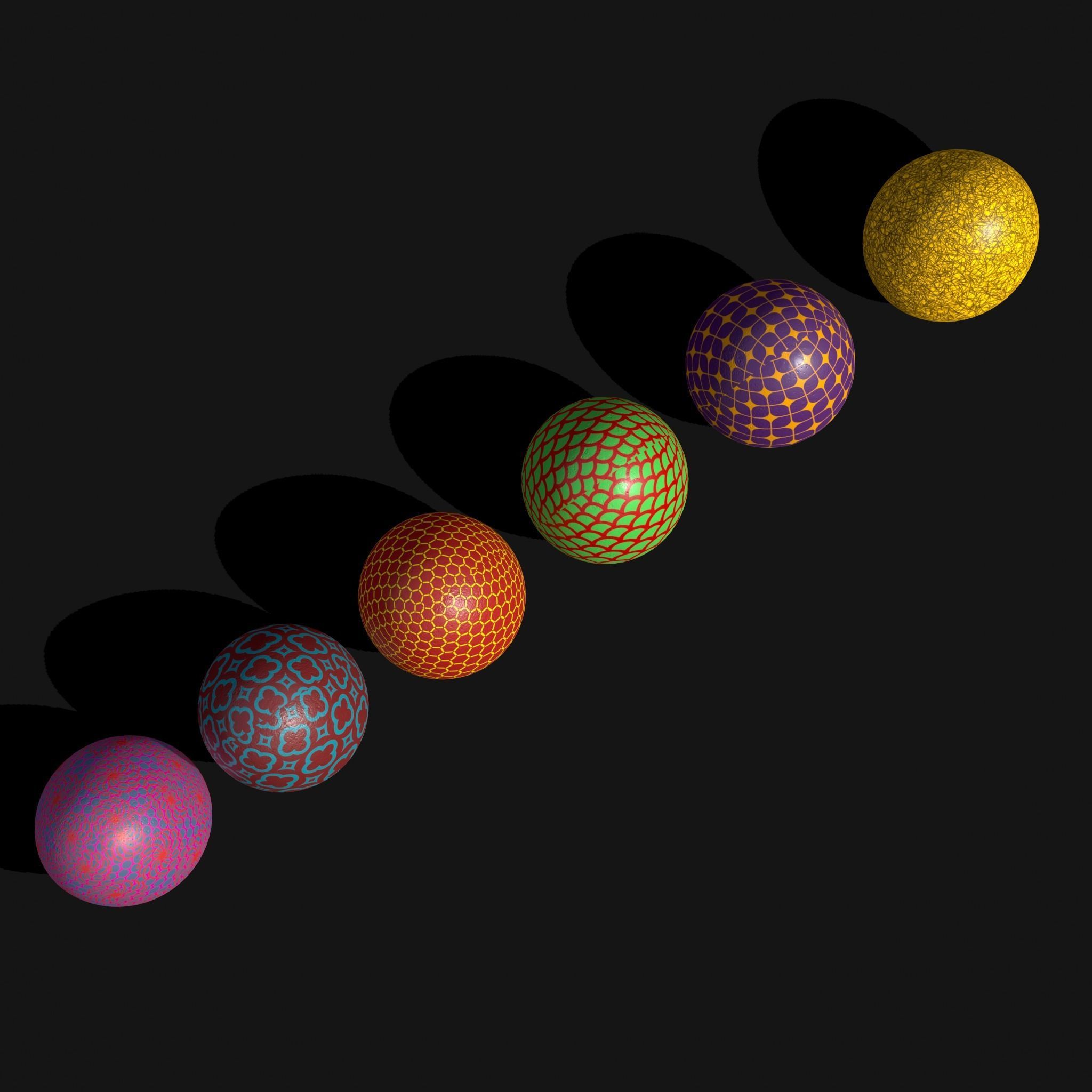 Easter Eggs Designs One Low-poly 3D model_9