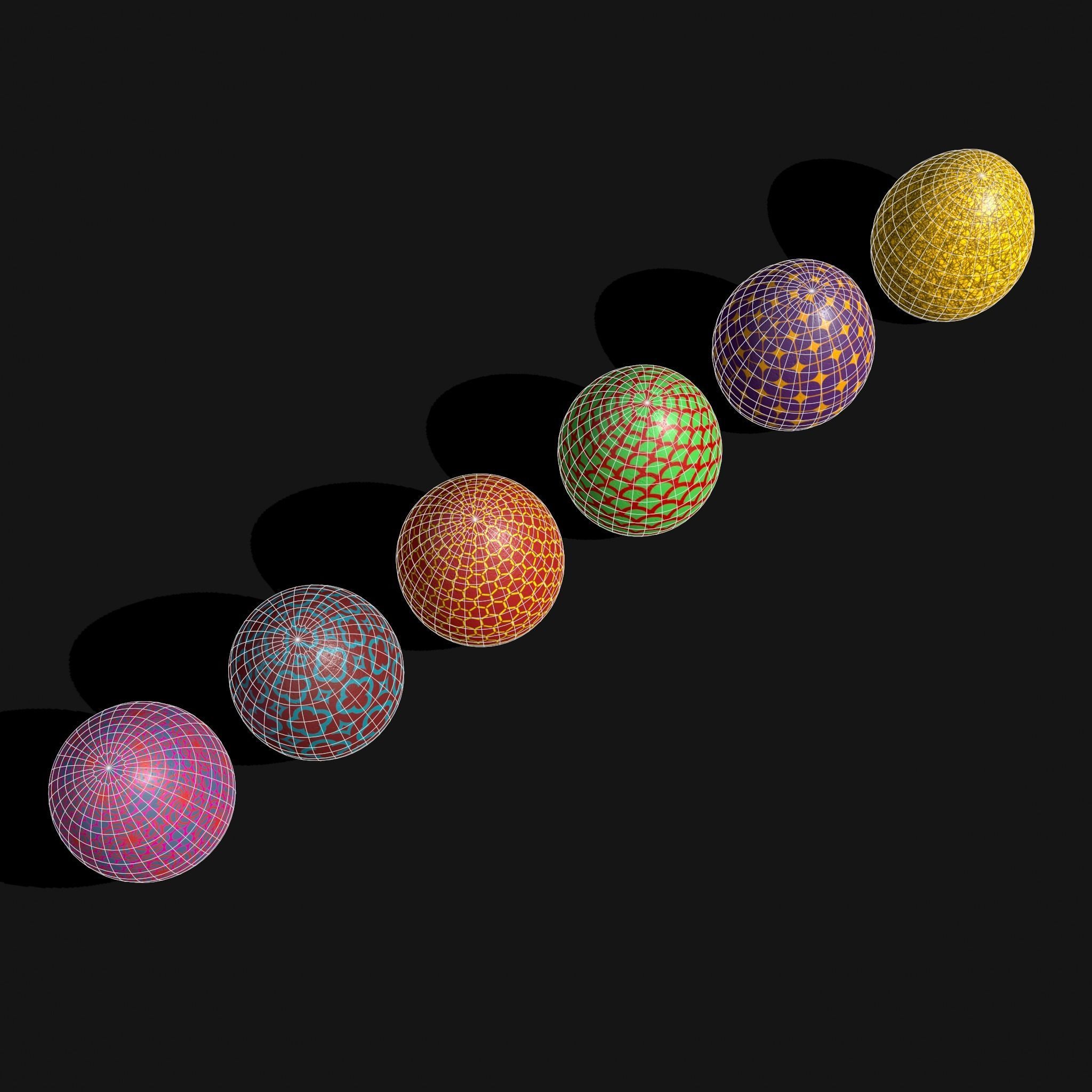 Easter Eggs Designs One Low-poly 3D model_8