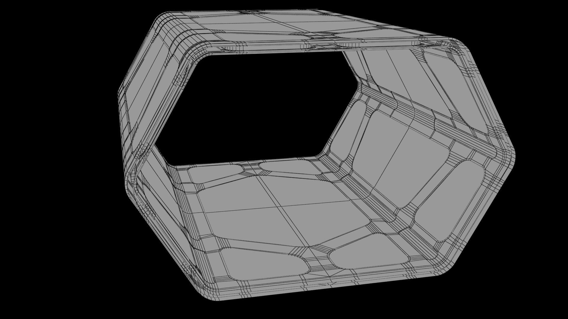 Sci-fi Corridor Low-poly 3D model_68