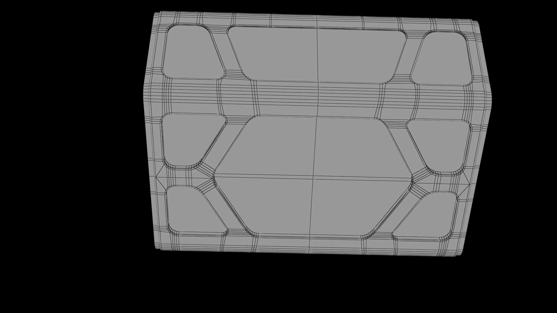 Sci-fi Corridor Low-poly 3D model_67