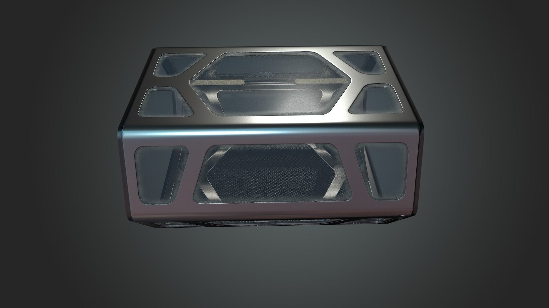 Sci-fi Corridor Low-poly 3D model_53