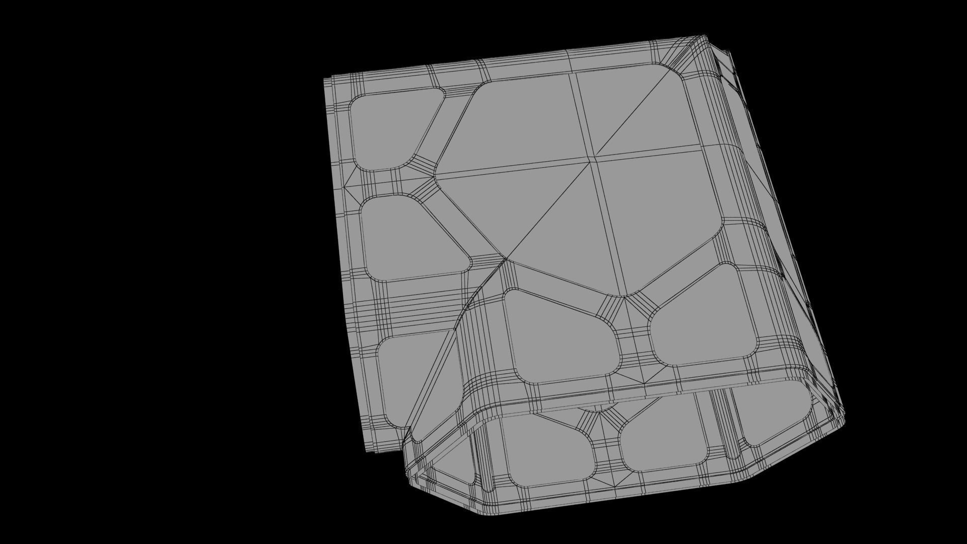 Sci-fi Corridor Low-poly 3D model_77