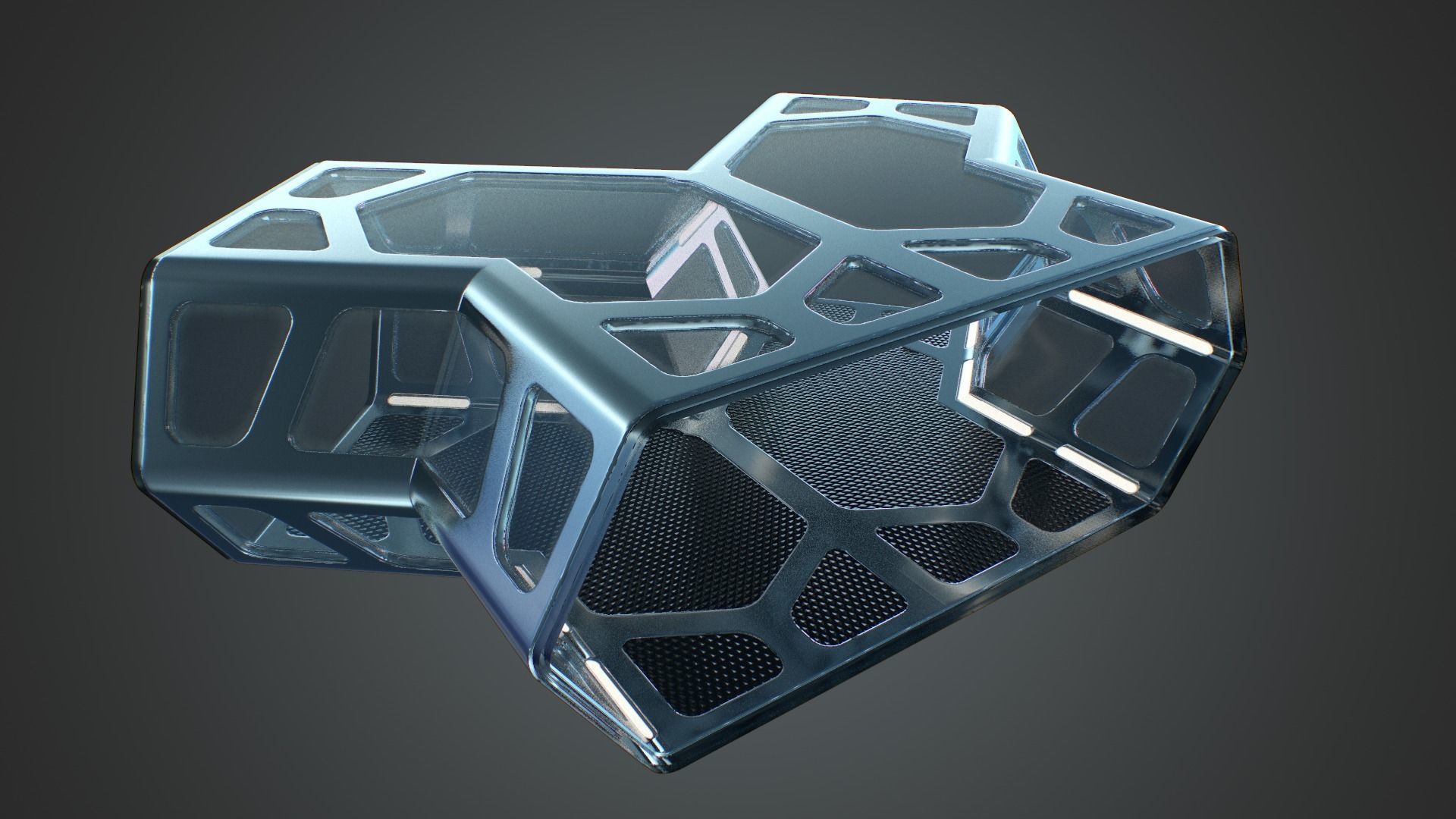 Sci-fi Corridor Low-poly 3D model_42