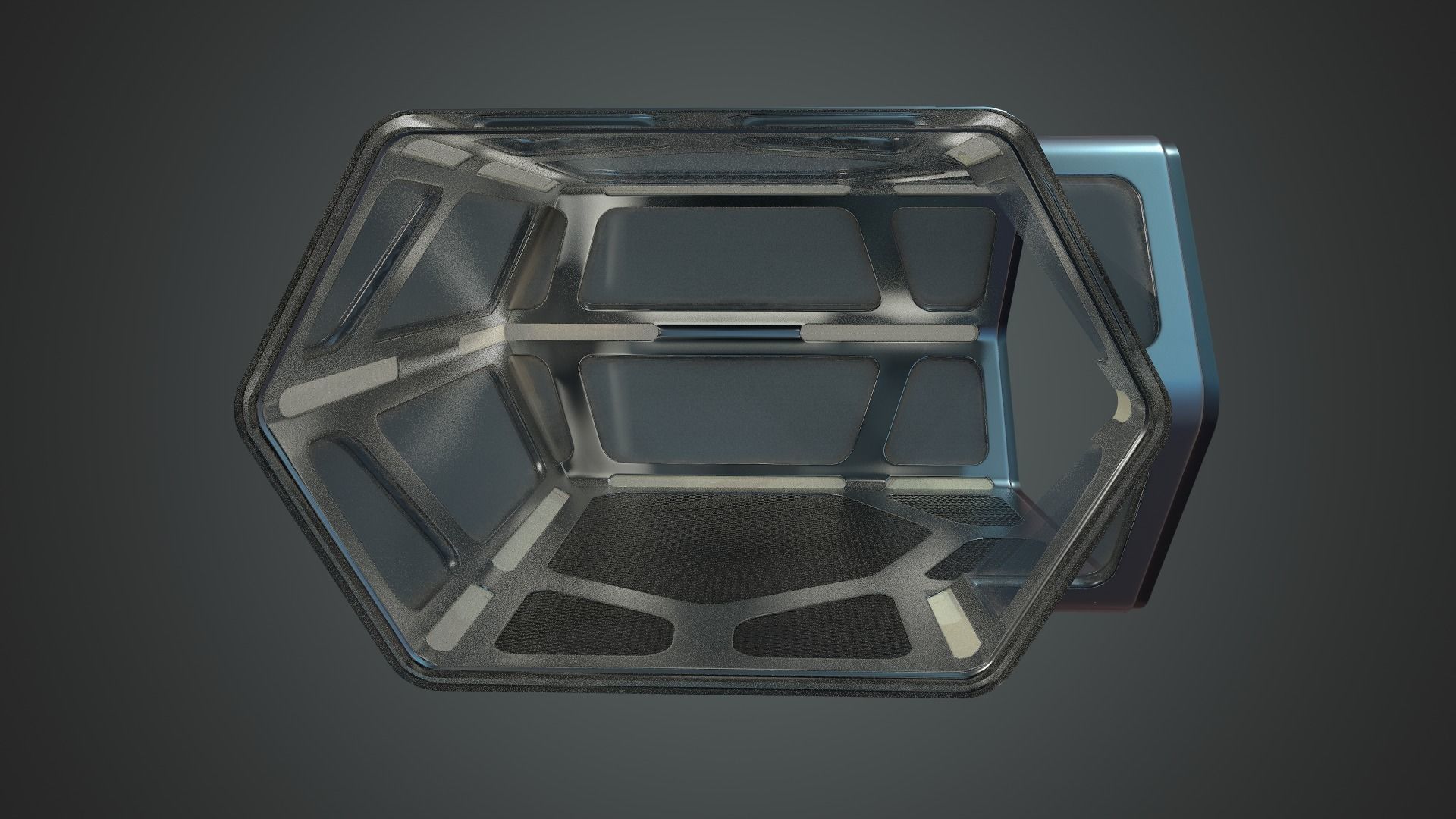 Sci-fi Corridor Low-poly 3D model_58