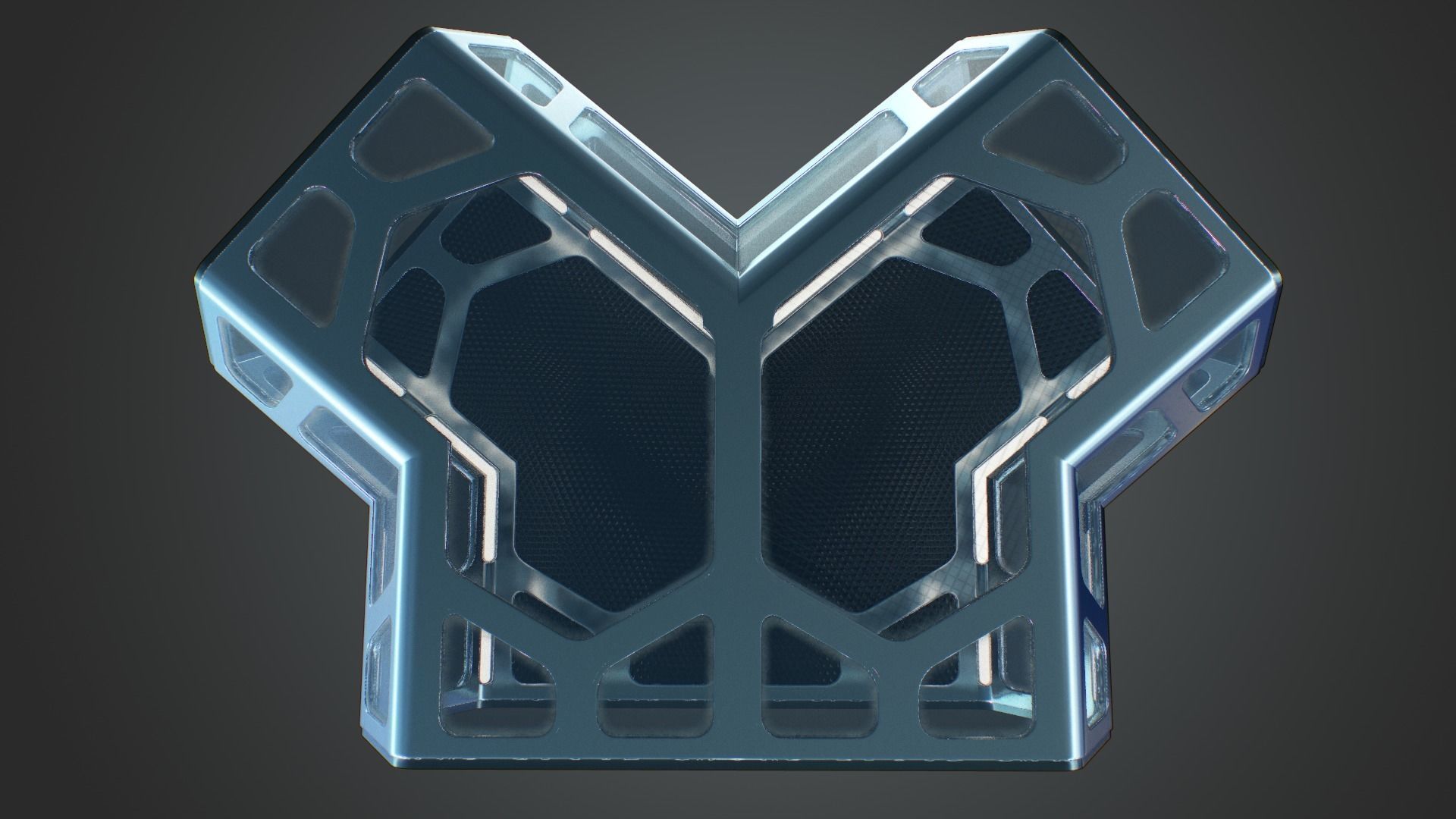 Sci-fi Corridor Low-poly 3D model_45