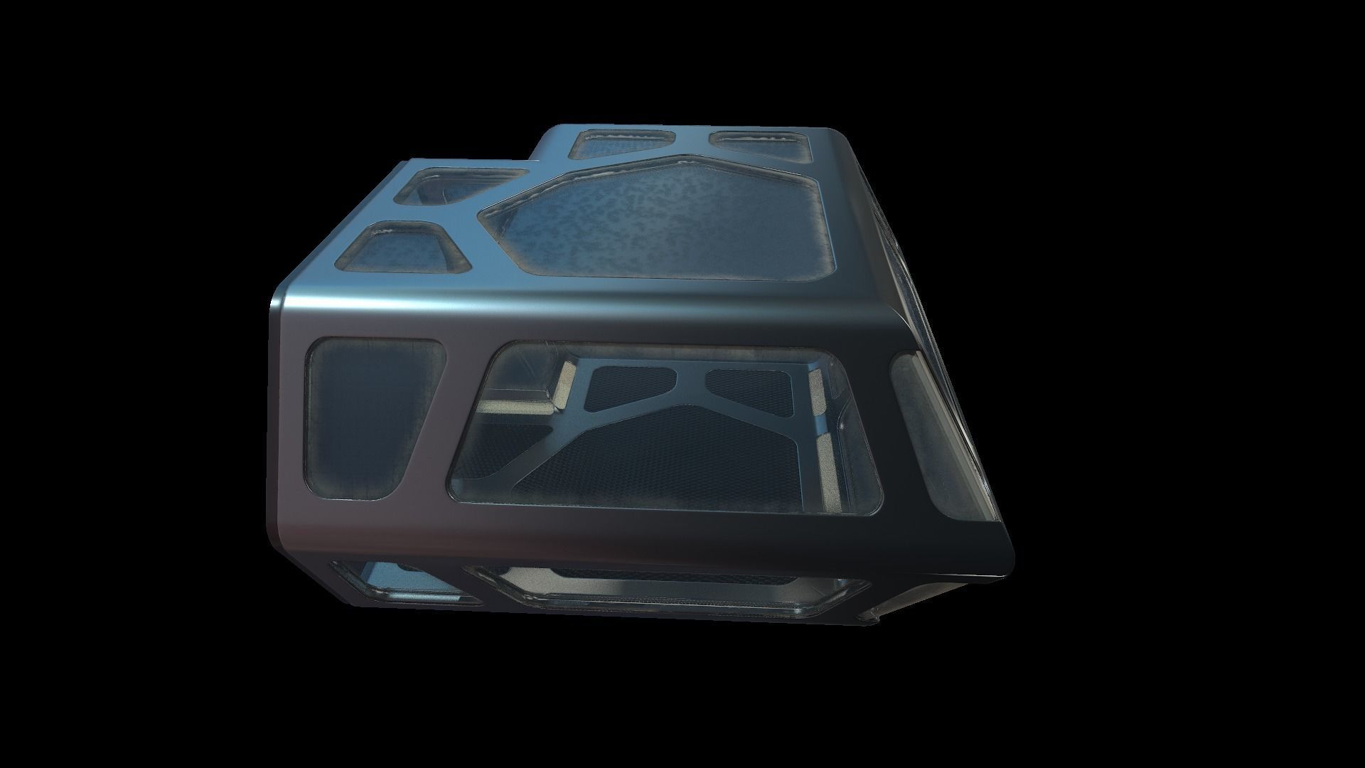 Sci-fi Corridor Low-poly 3D model_52