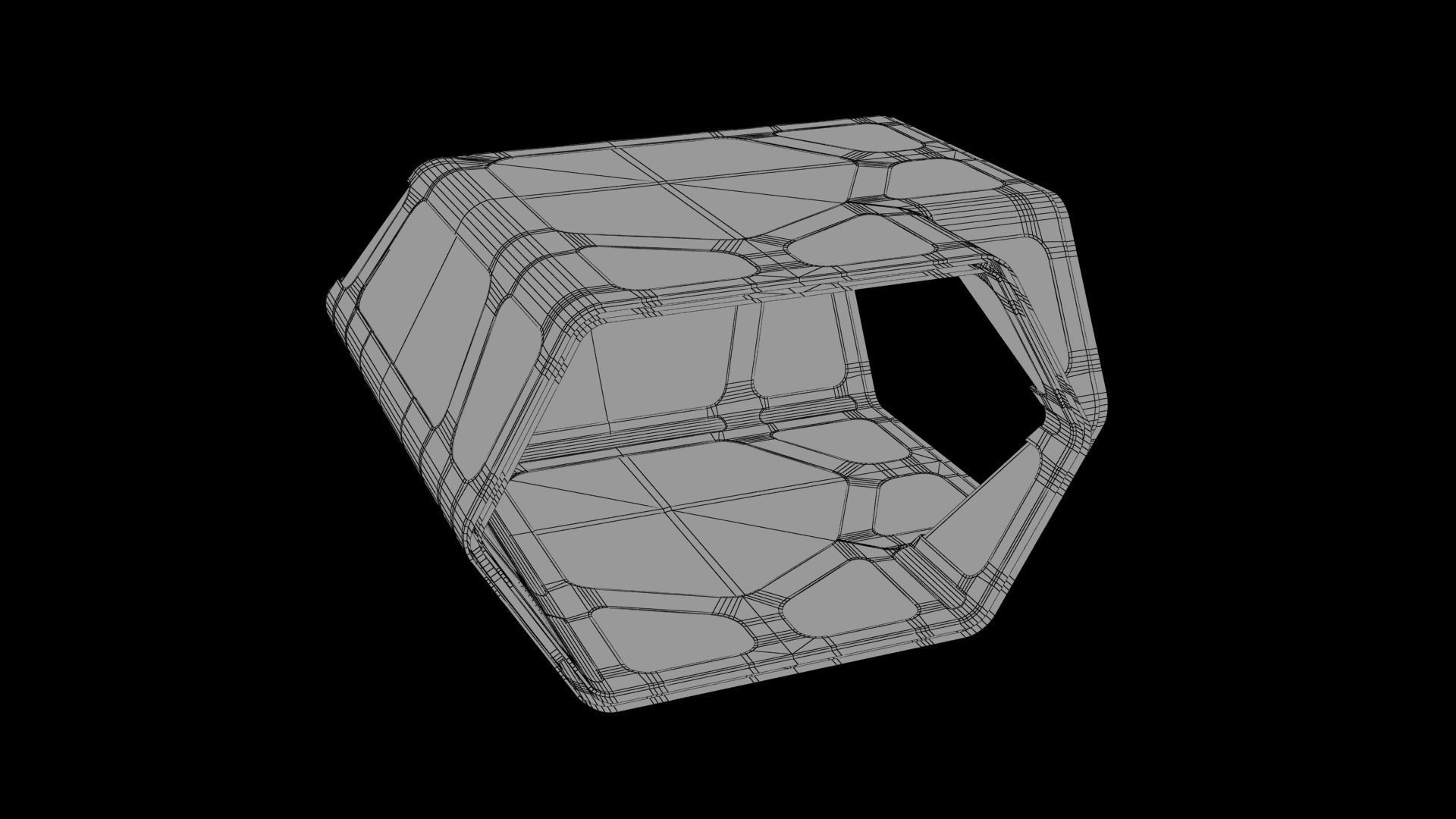 Sci-fi Corridor Low-poly 3D model_73