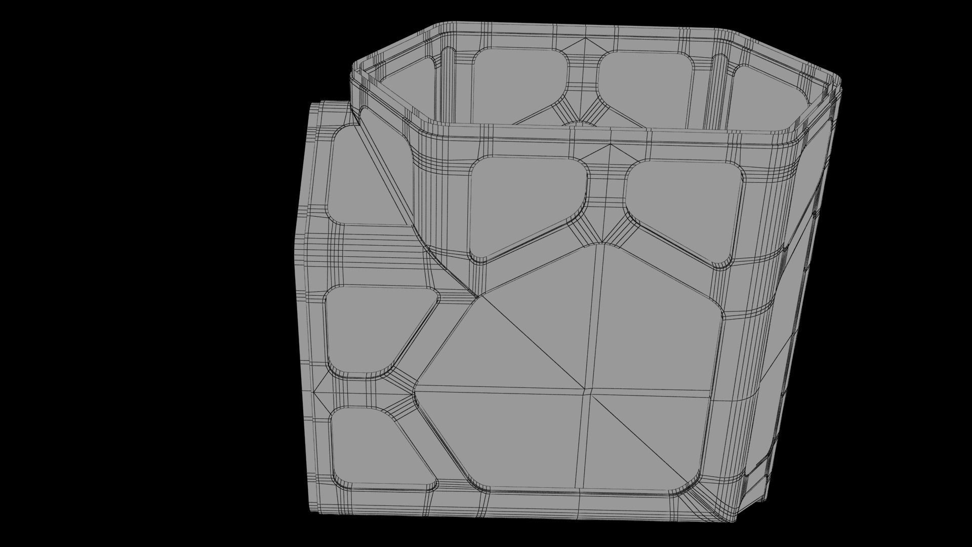 Sci-fi Corridor Low-poly 3D model_78