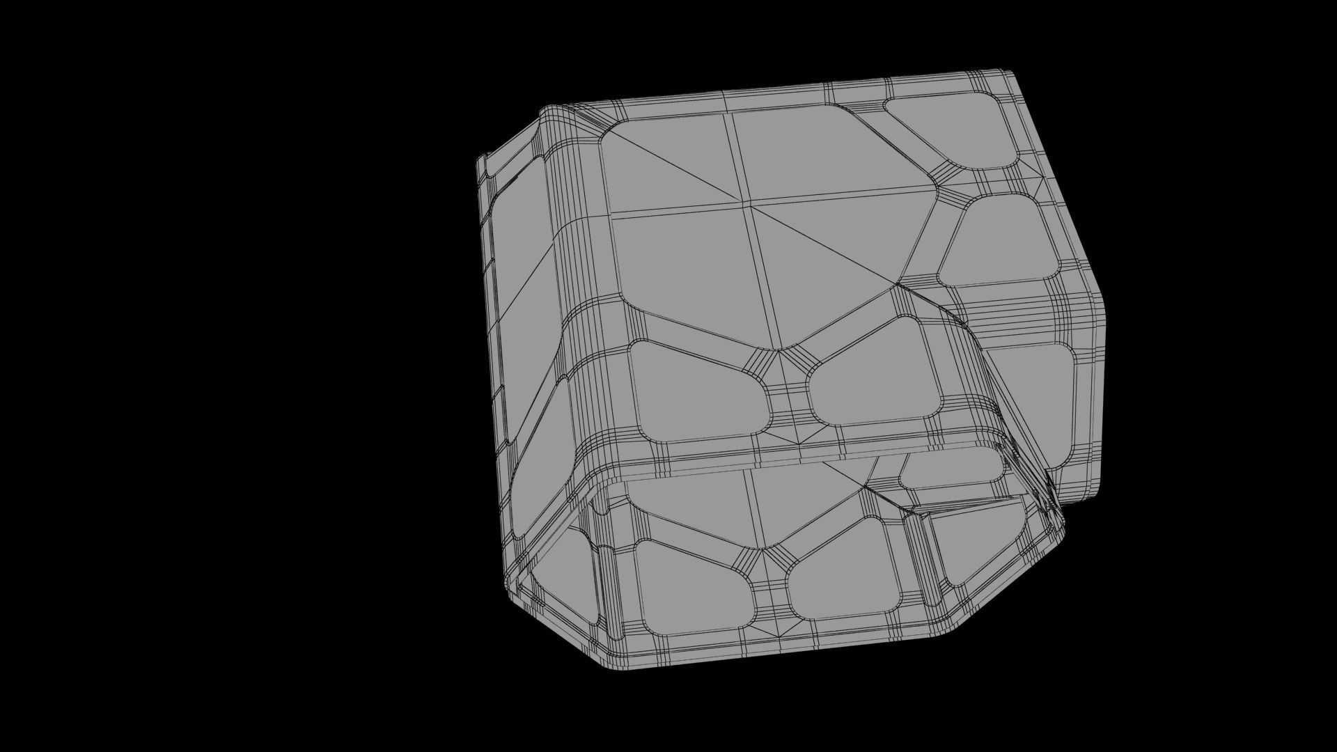 Sci-fi Corridor Low-poly 3D model_74