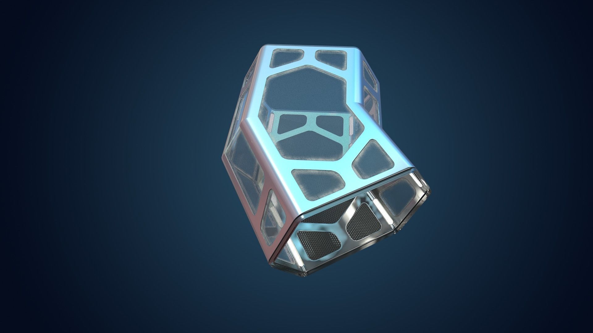 Sci-fi Corridor Low-poly 3D model_22