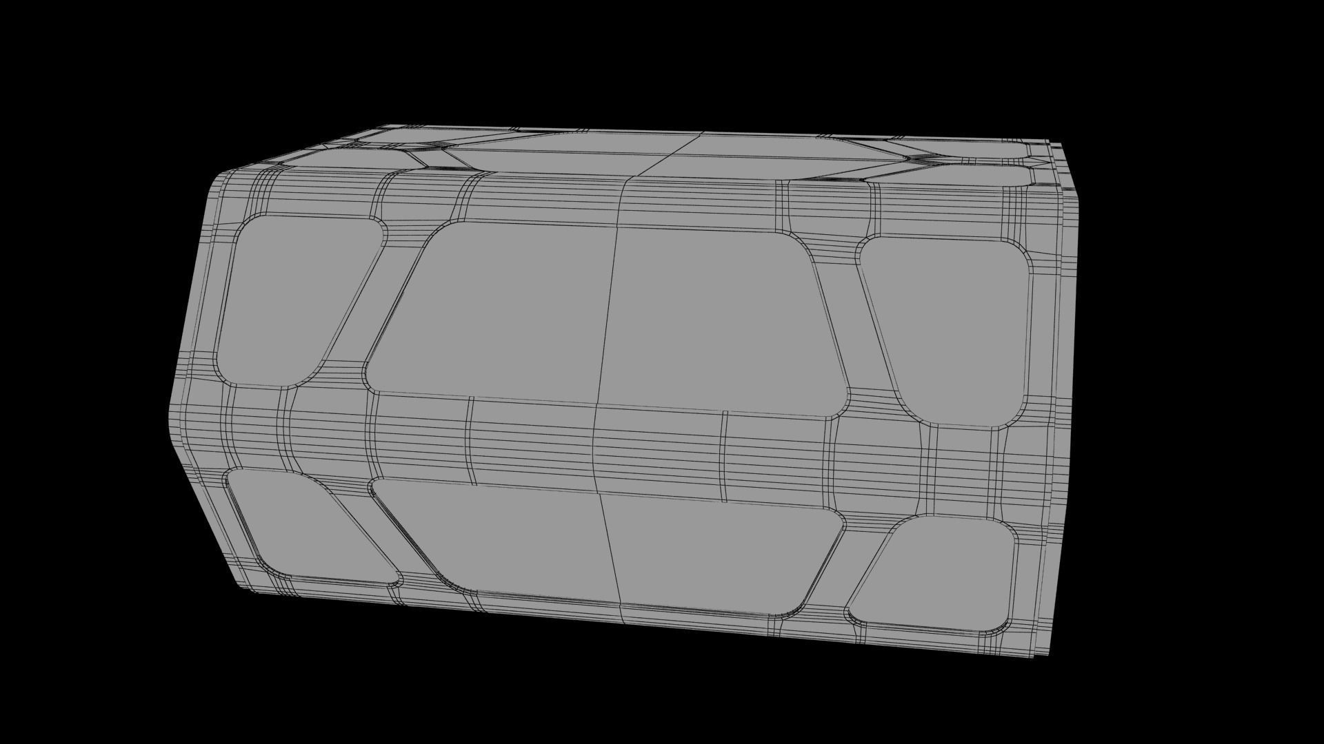 Sci-fi Corridor Low-poly 3D model_80