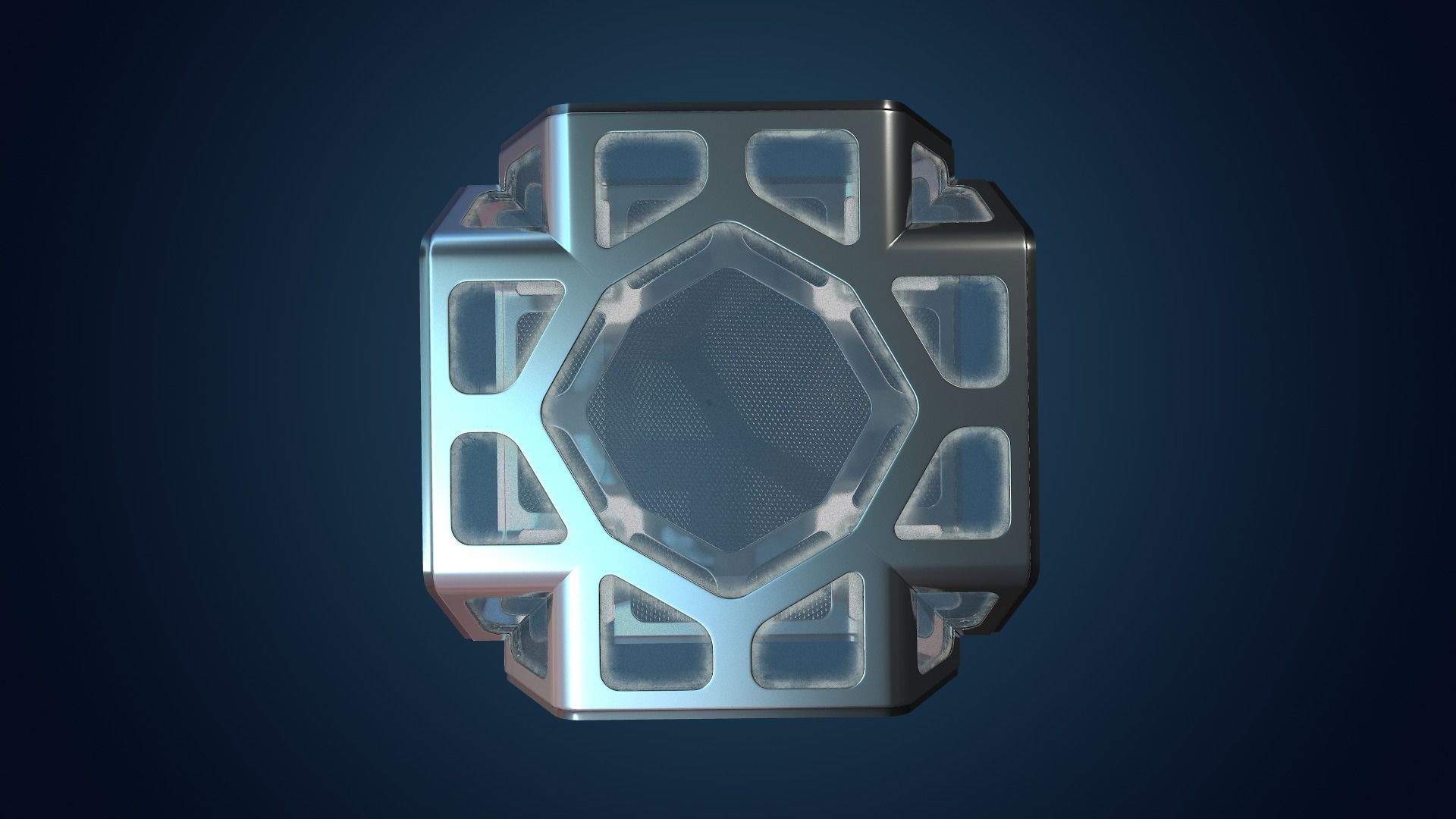 Sci-fi Corridor Low-poly 3D model_25