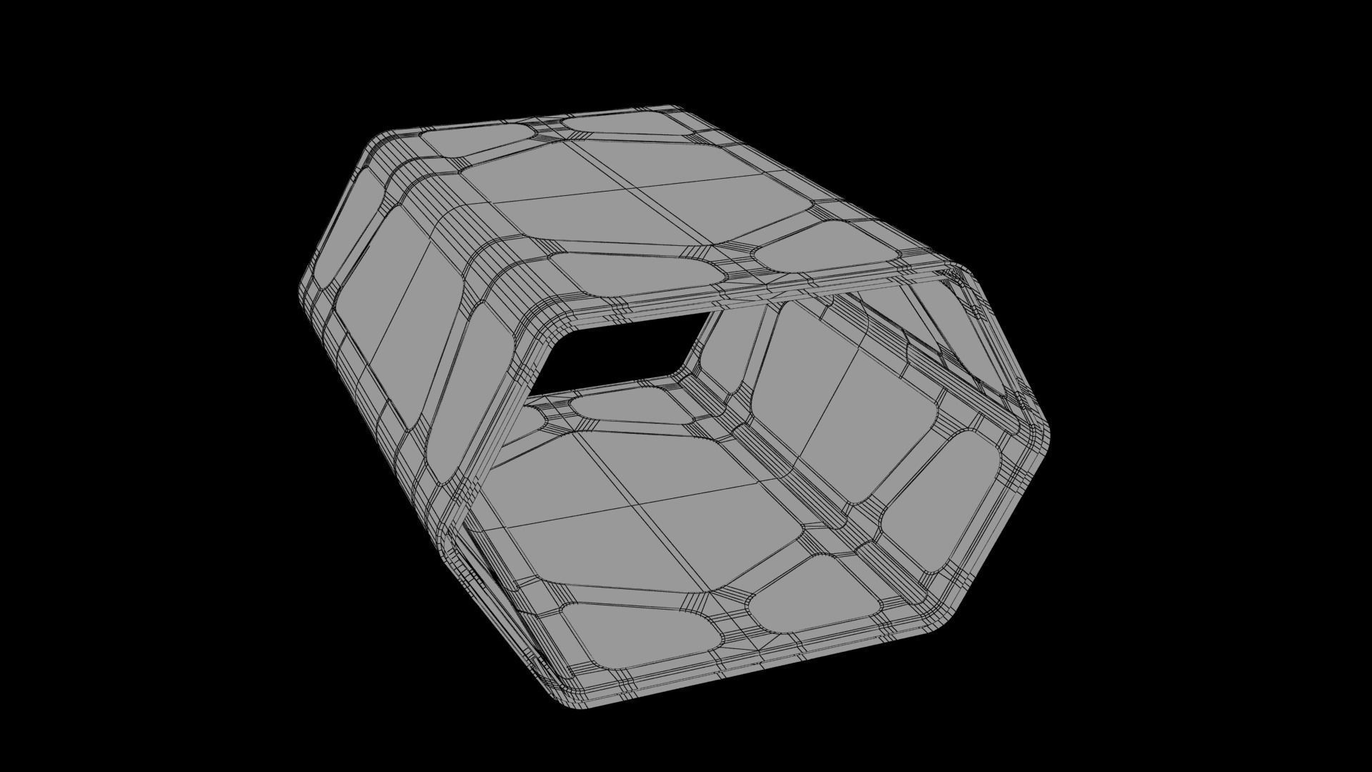 Sci-fi Corridor Low-poly 3D model_65