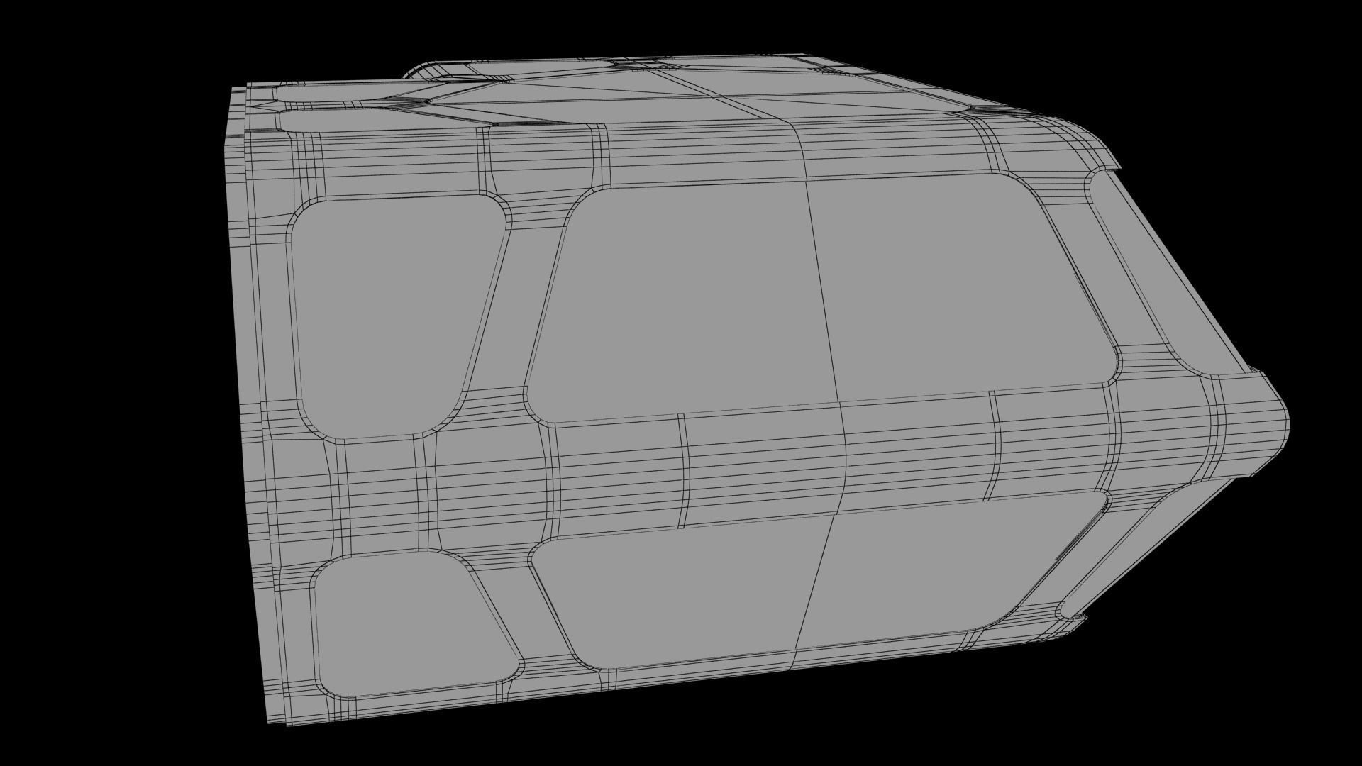 Sci-fi Corridor Low-poly 3D model_75