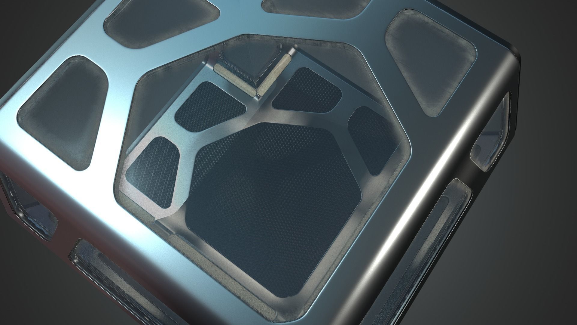 Sci-fi Corridor Low-poly 3D model_59