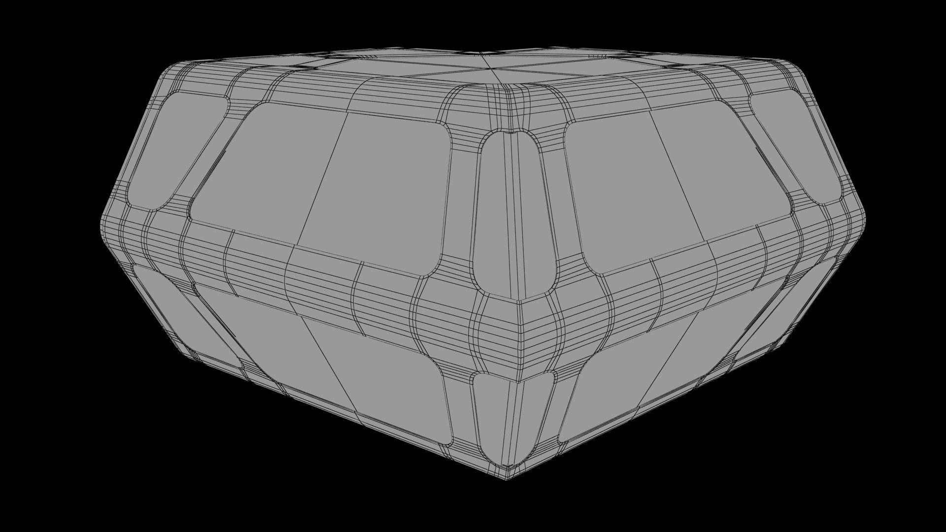 Sci-fi Corridor Low-poly 3D model_72