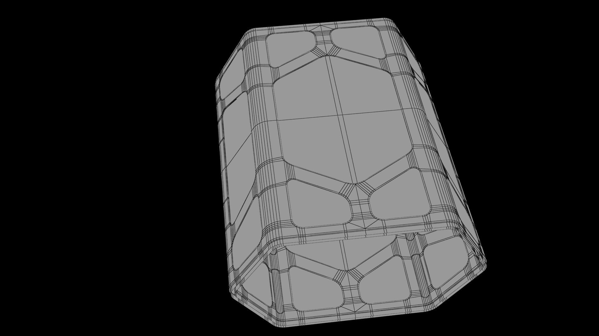 Sci-fi Corridor Low-poly 3D model_79