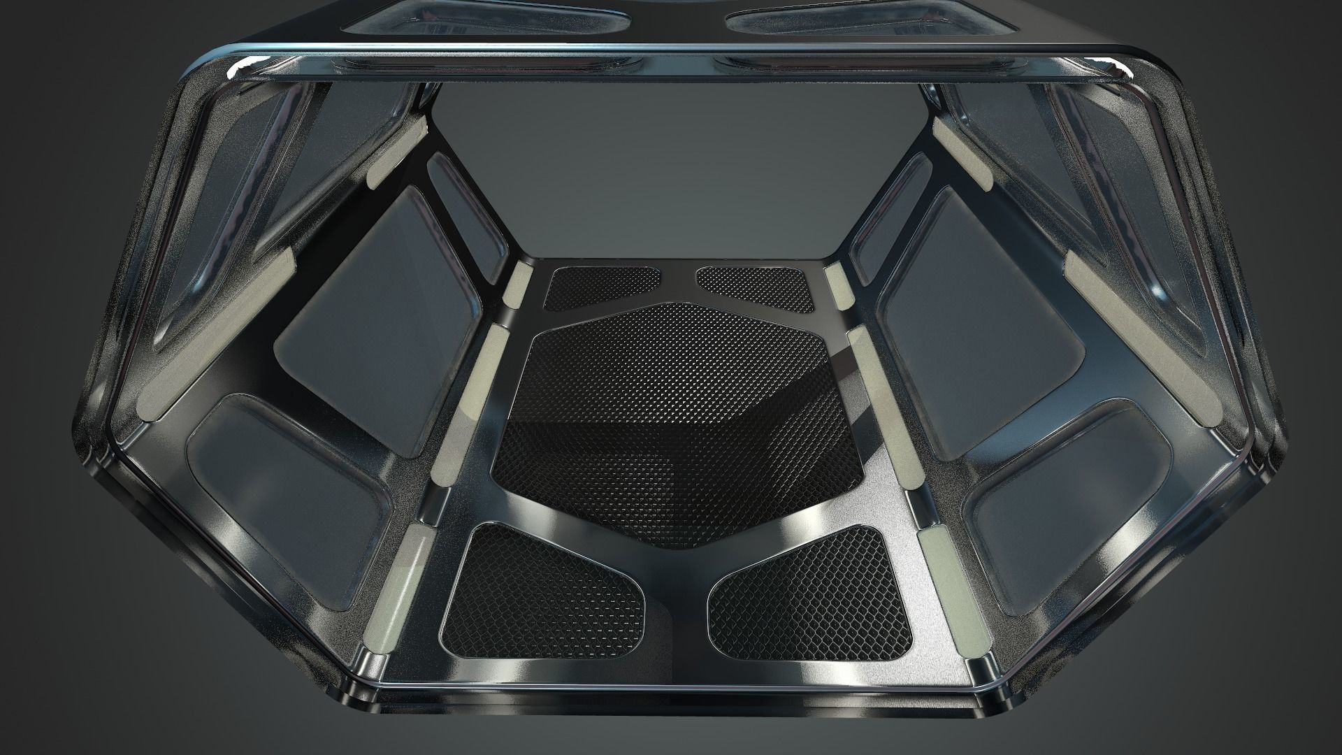 Sci-fi Corridor Low-poly 3D model_56