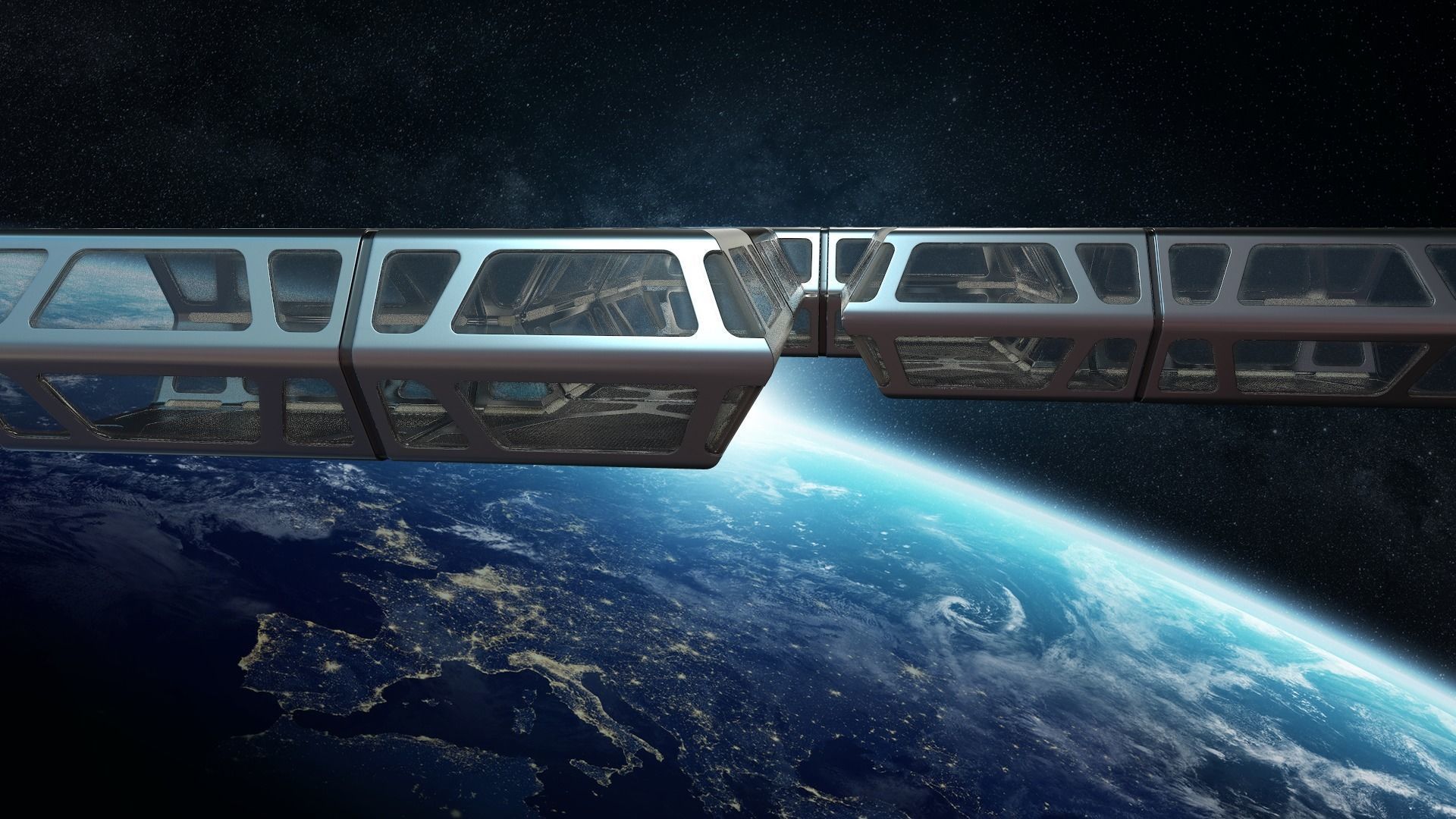 Sci-fi Corridor Low-poly 3D model_3