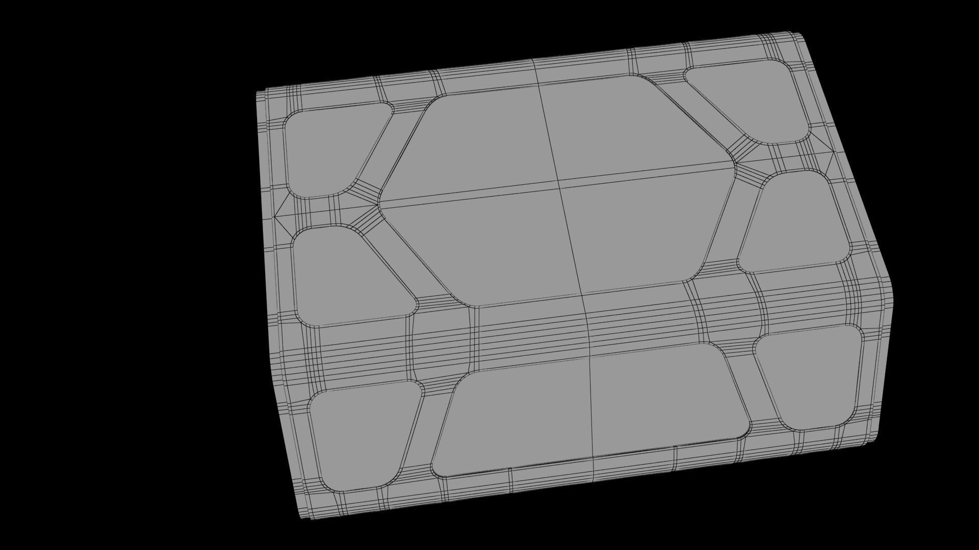 Sci-fi Corridor Low-poly 3D model_66