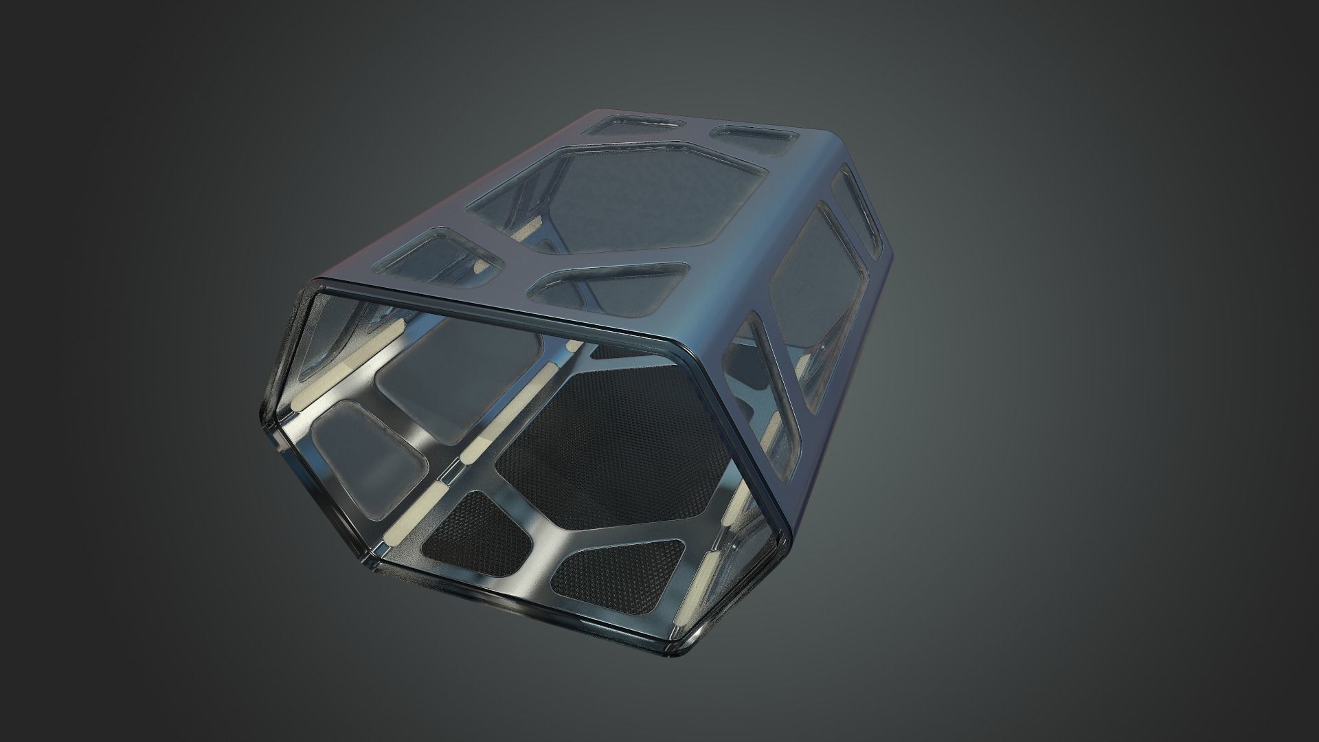 Sci-fi Corridor Low-poly 3D model_51