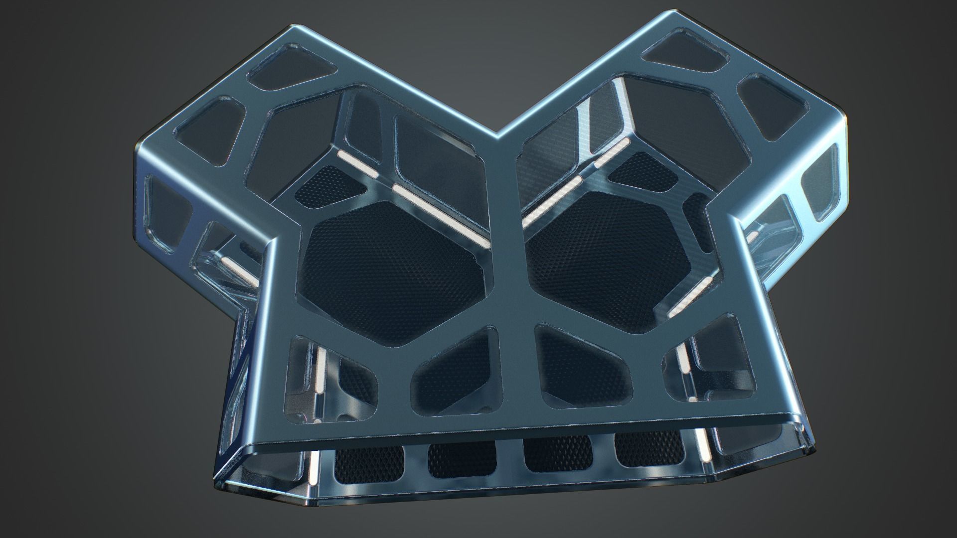 Sci-fi Corridor Low-poly 3D model_46