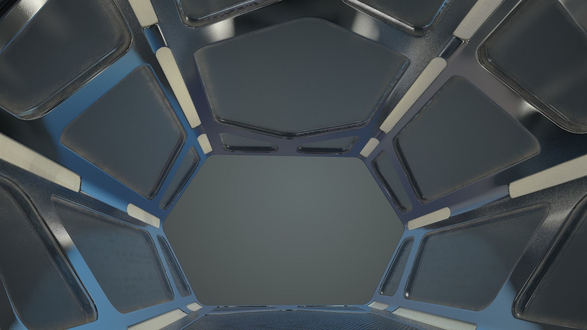 Sci-fi Corridor Low-poly 3D model_49