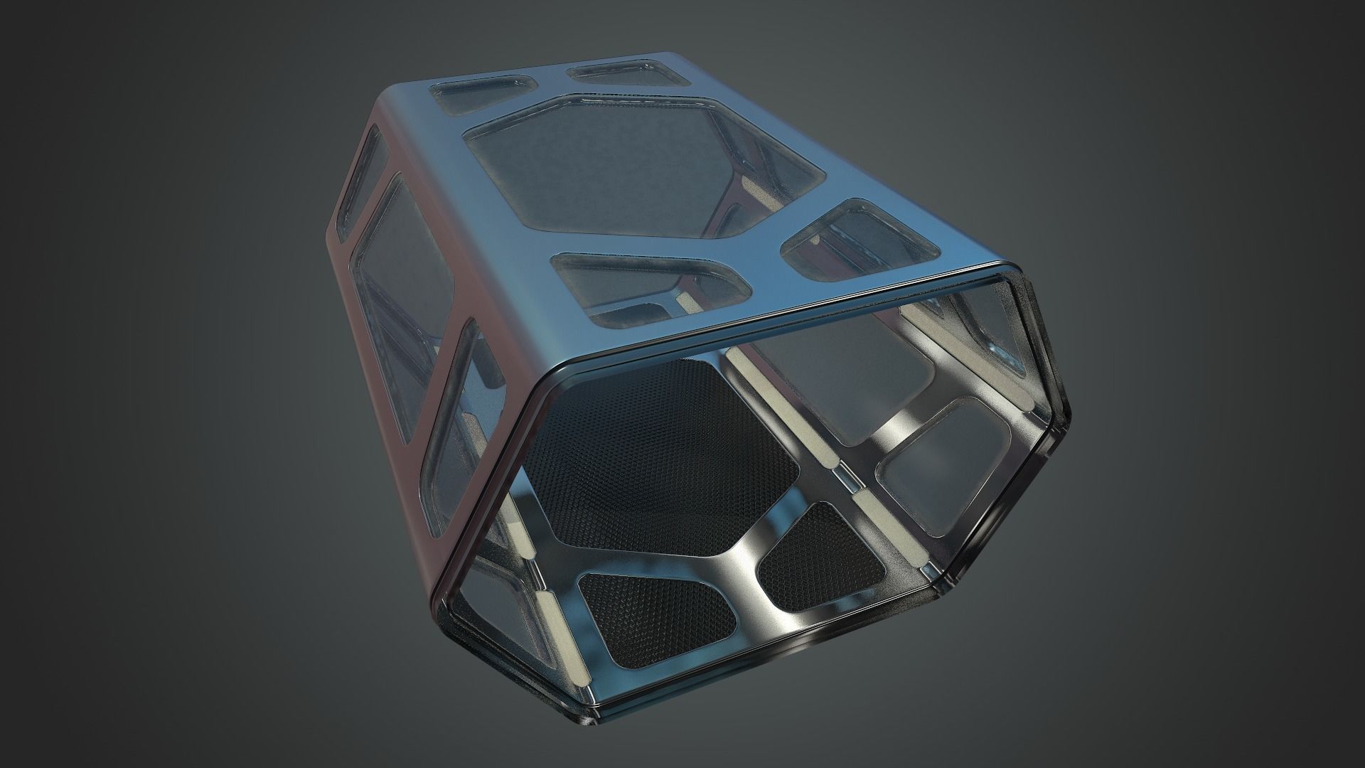 Sci-fi Corridor Low-poly 3D model_38