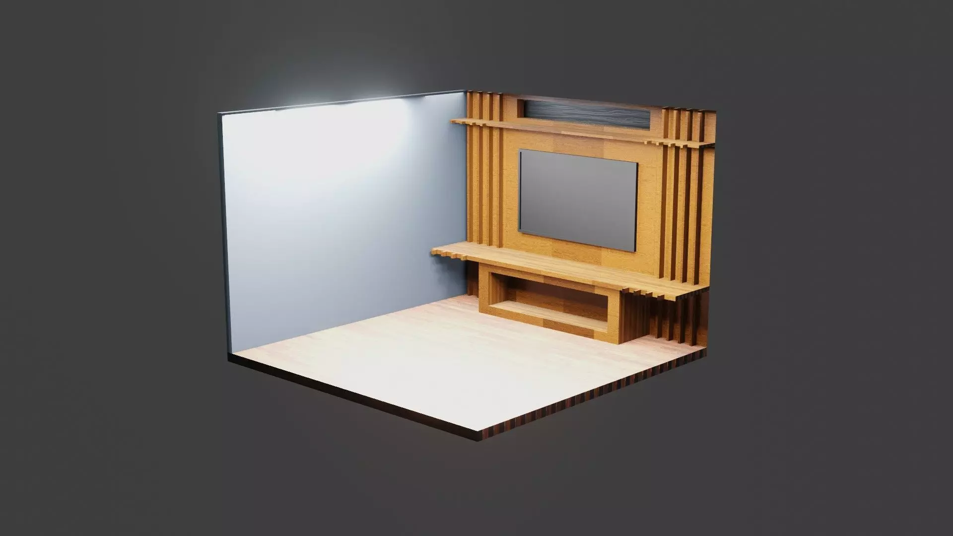 Interior TV hall 3D Model Low-poly 3D model