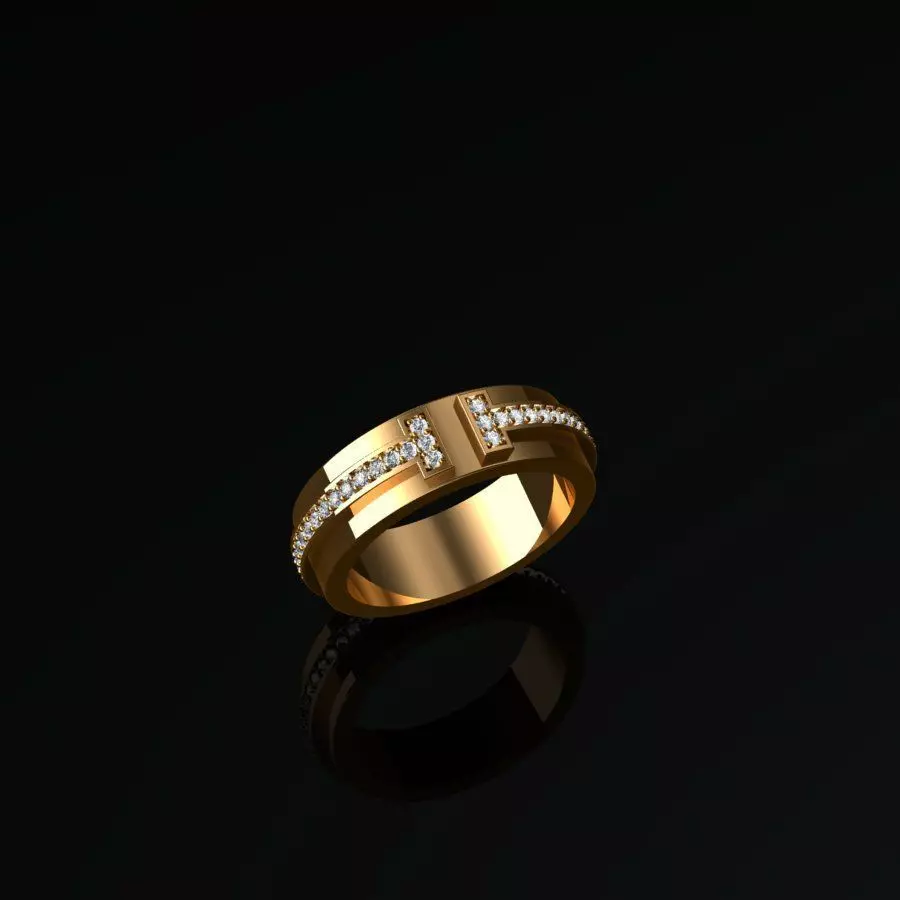 Tiffany Ring T 3D print model_0