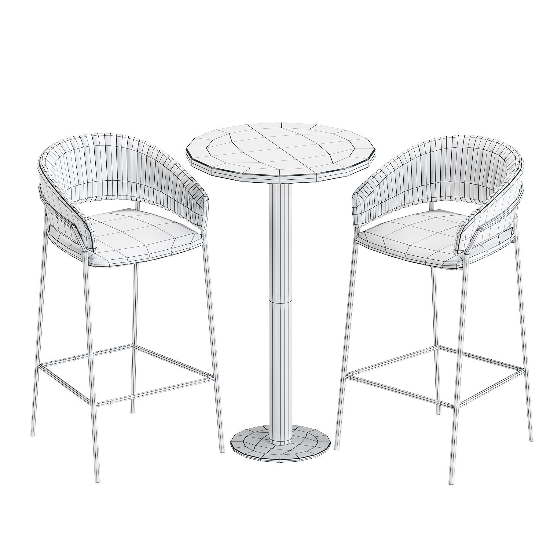 Deephouse Piza bar Table 3D model_3