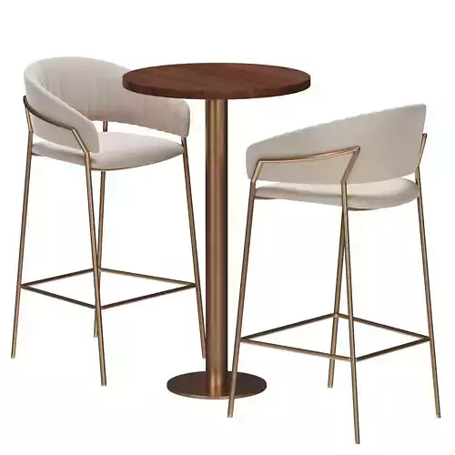 Deephouse Piza bar Table 3D model