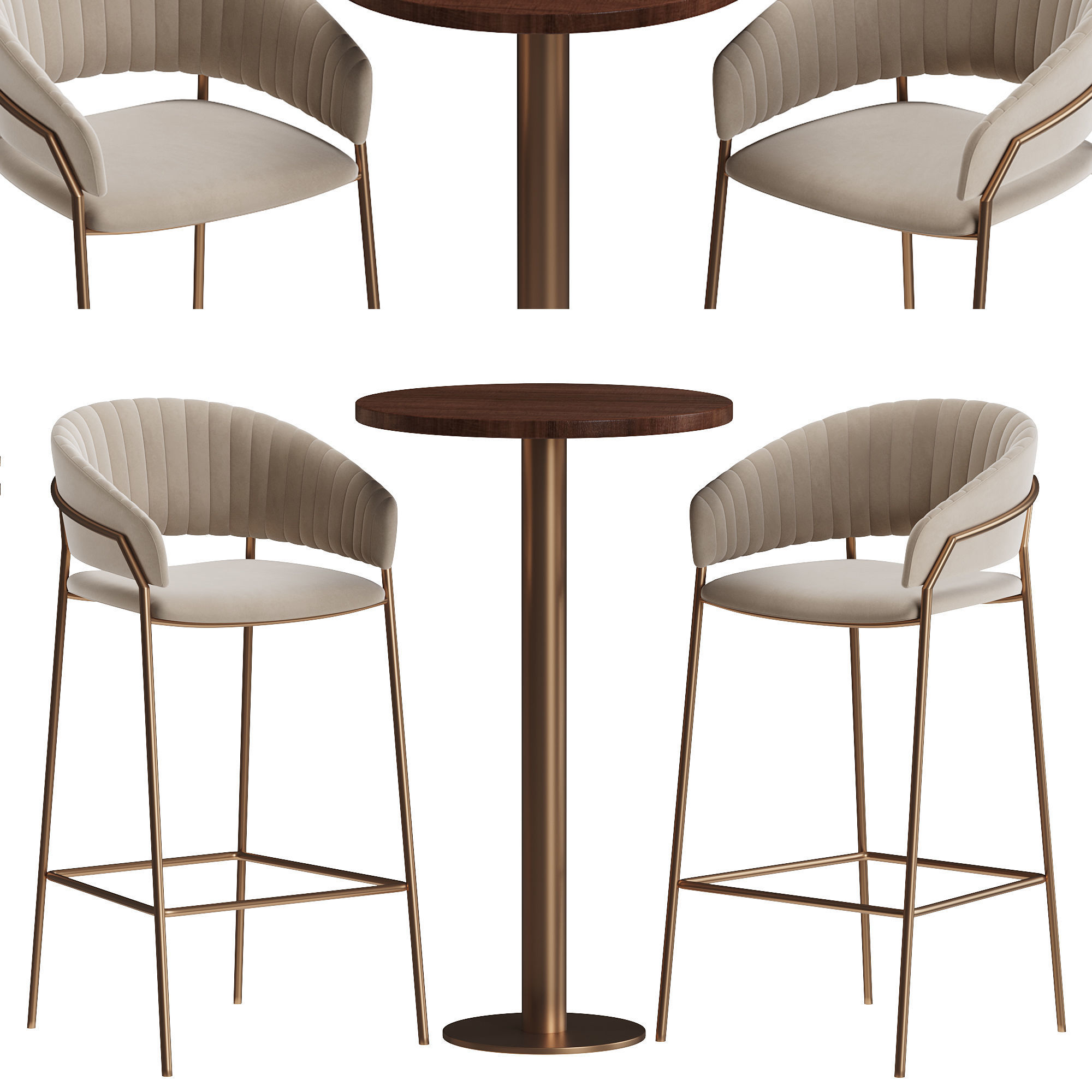 Deephouse Piza bar Table 3D model_1