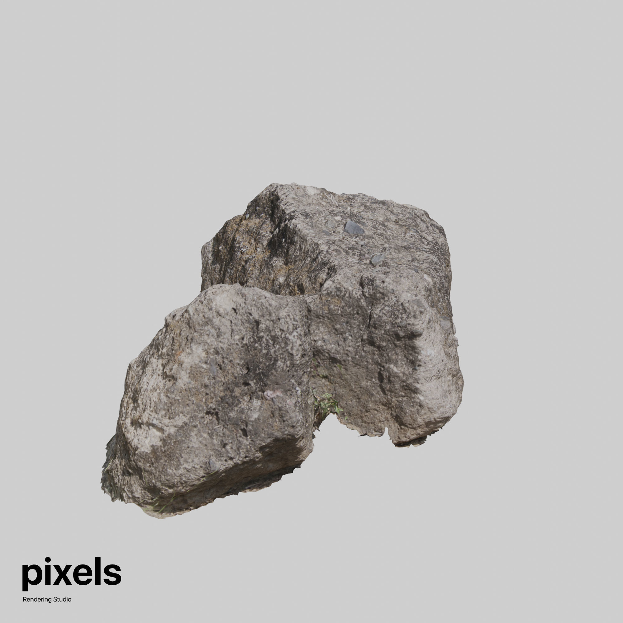 Rock 001 3D model_2