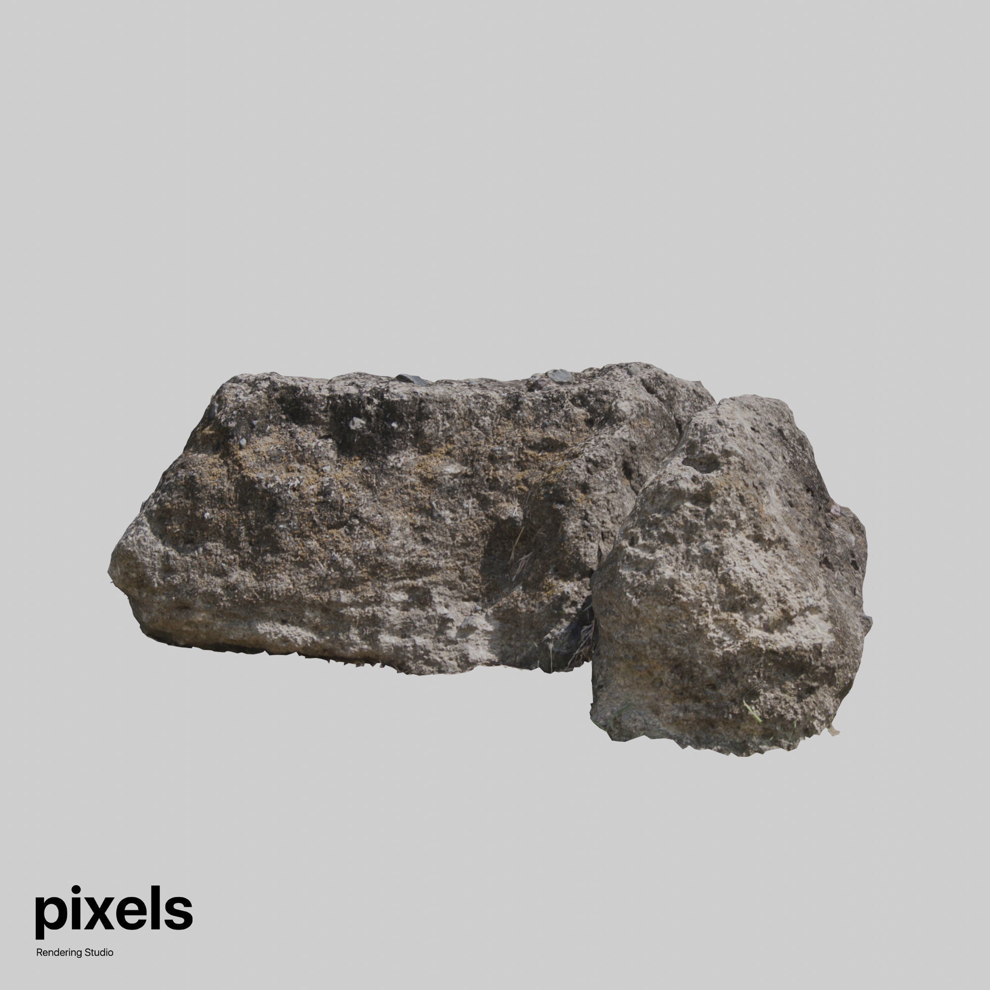 Rock 001 3D model_1